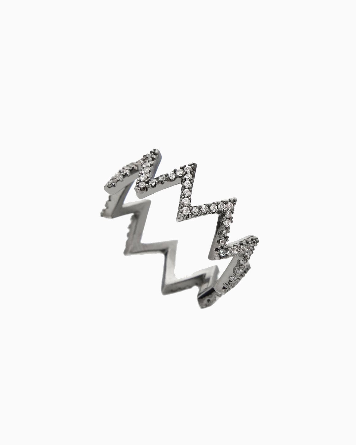 Shop Federica Tosi Ring Crown Black Diamond