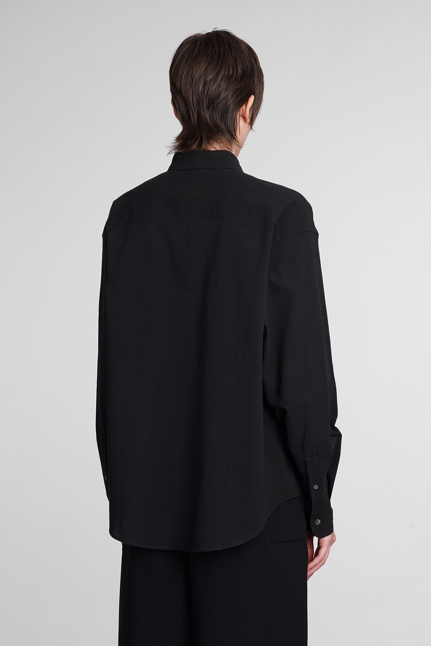 Shop Ami Alexandre Mattiussi Shirt In Black Cotton