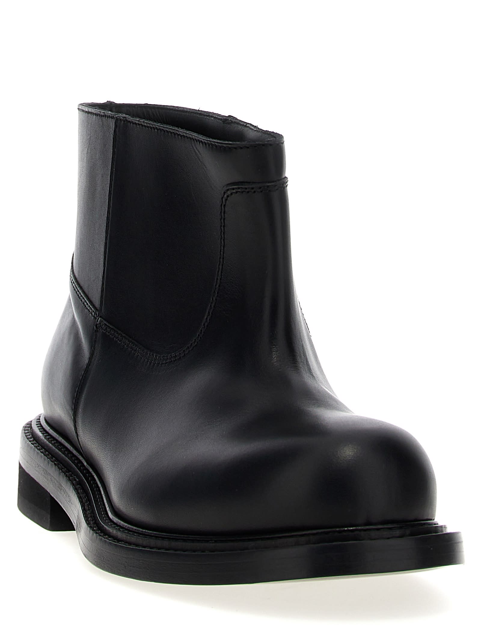 Shop Moschino Clown Ankle Boots In Black