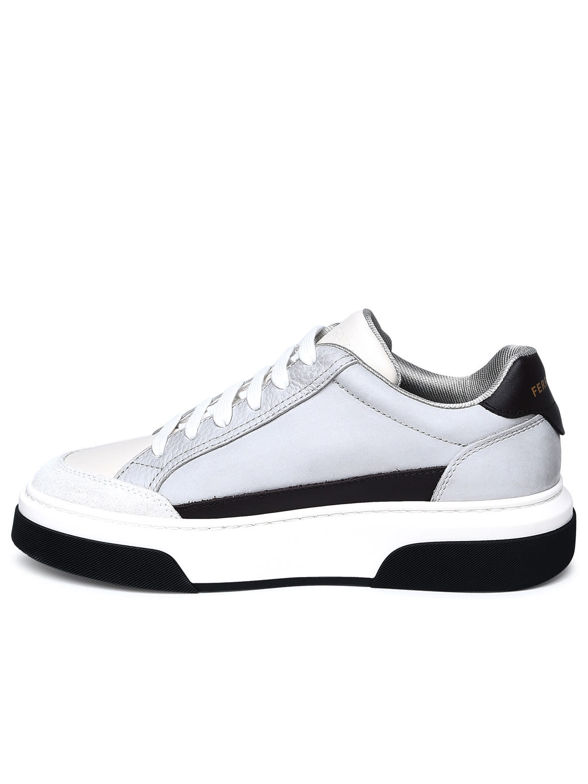 Shop Ferragamo Multicolor Nappa Leather Sneakers In Grey