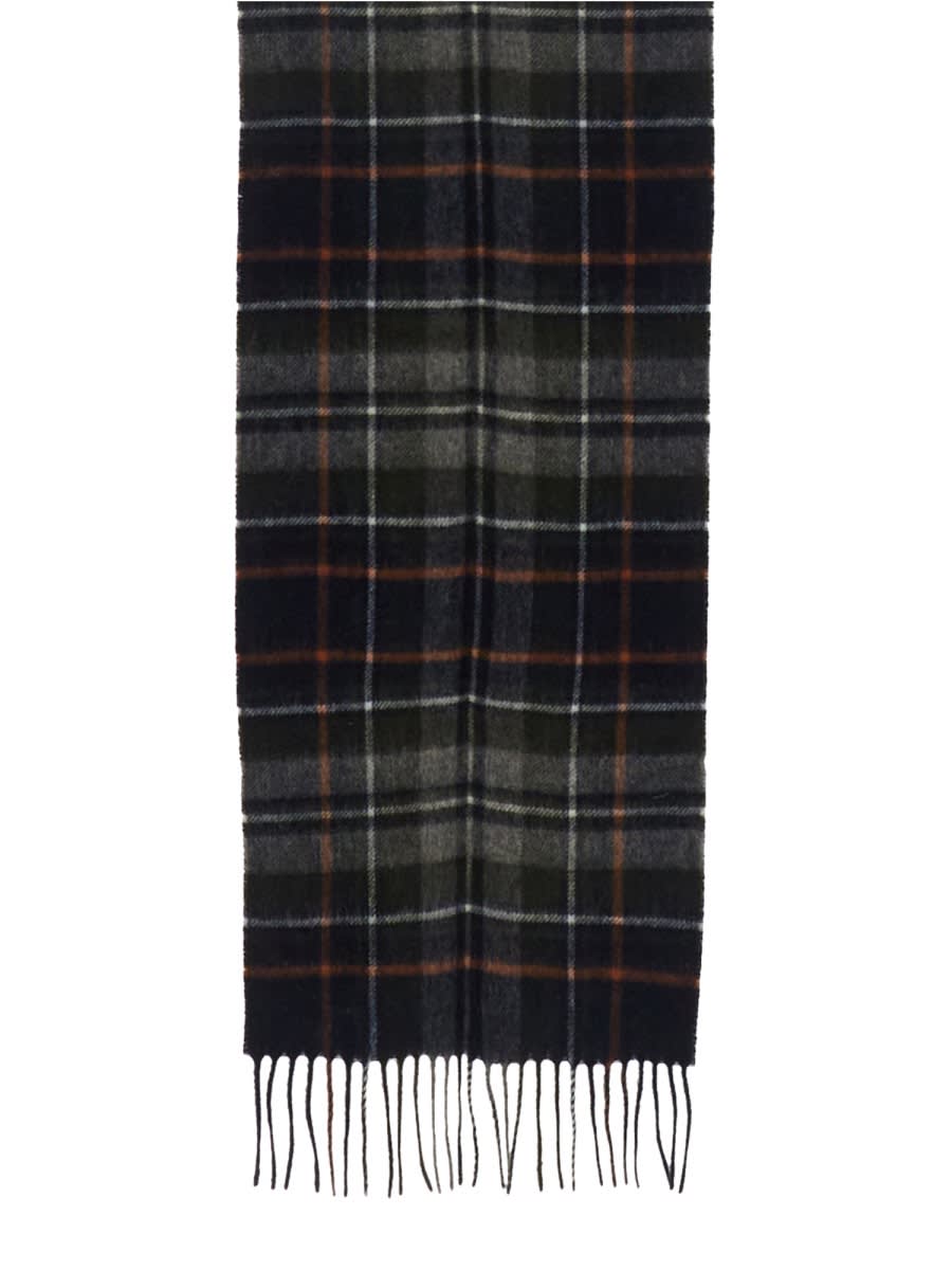 Barbour Scarf With Check Pattern In Black