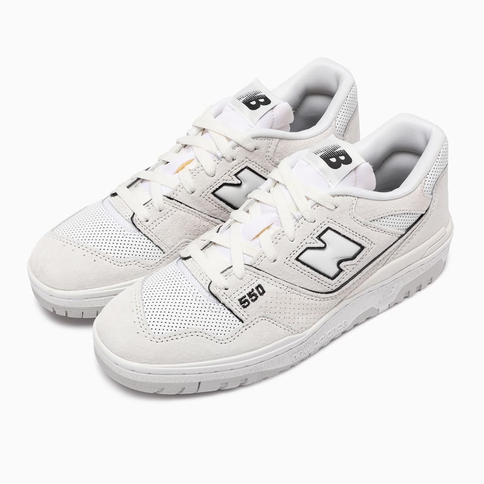 New Balance 550 Perforated Suede Sneakers In Reflection