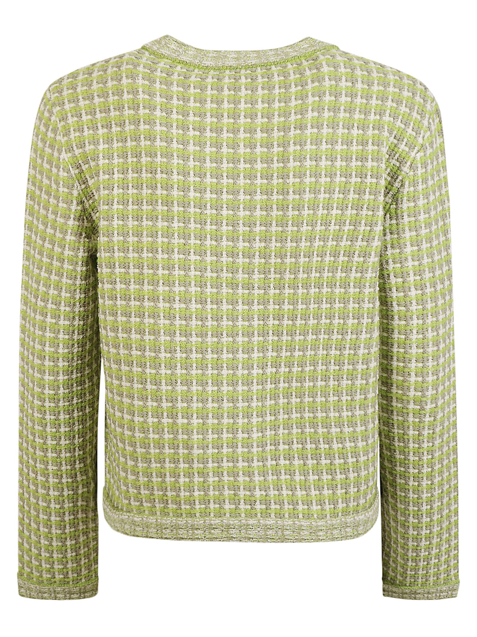 Shop Tory Burch Kendra Jacquard Cardigan In Dark Mint