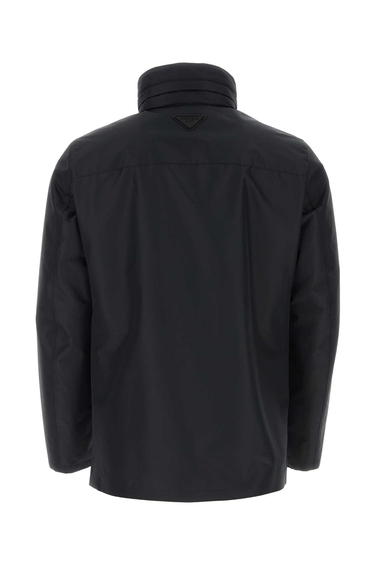 Shop Prada Black Nylon Padded Jacket In F0002