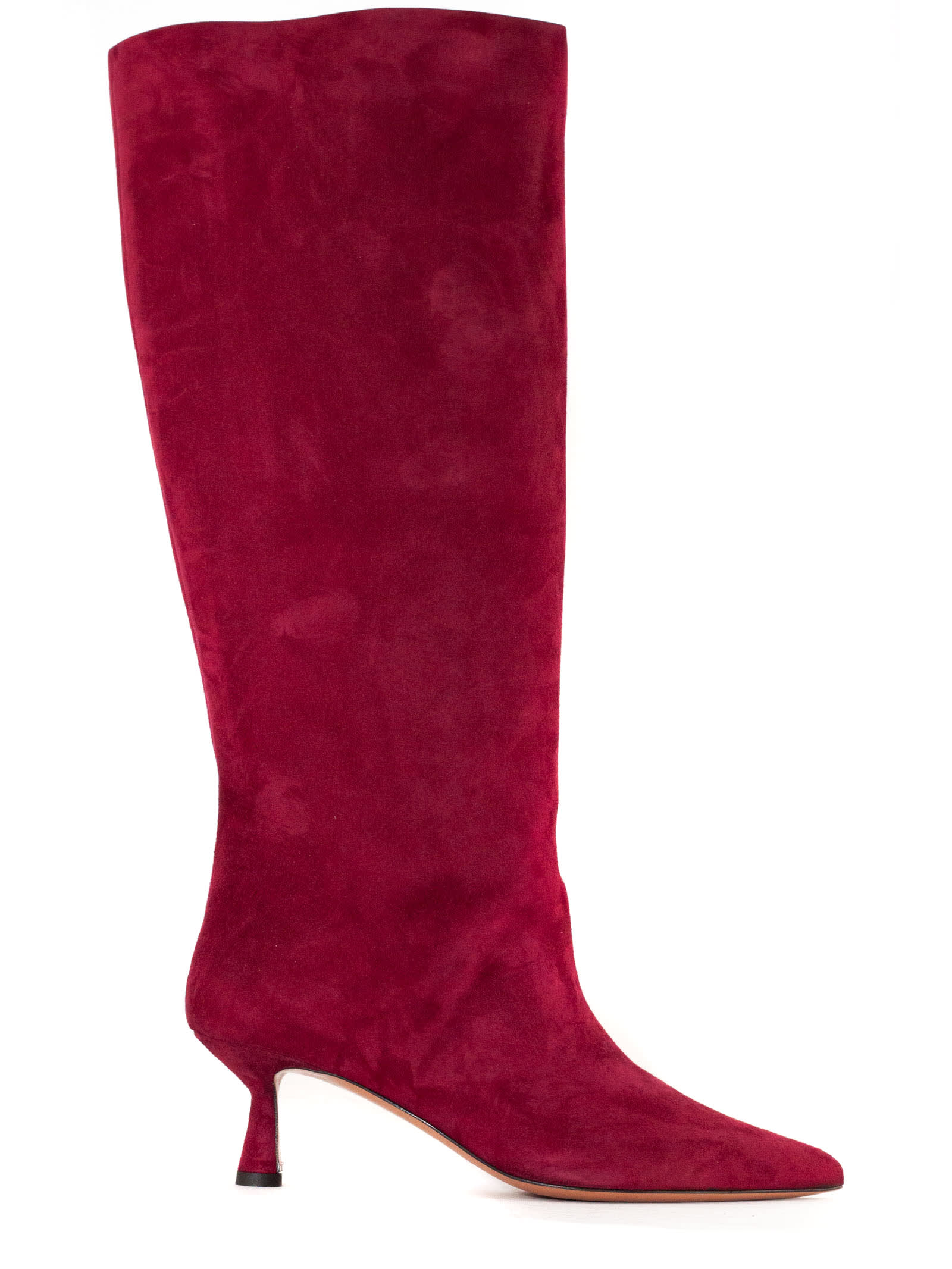 ALDO CASTAGNA PEMBA BURGUNDY SUEDE HIGH BOOT 