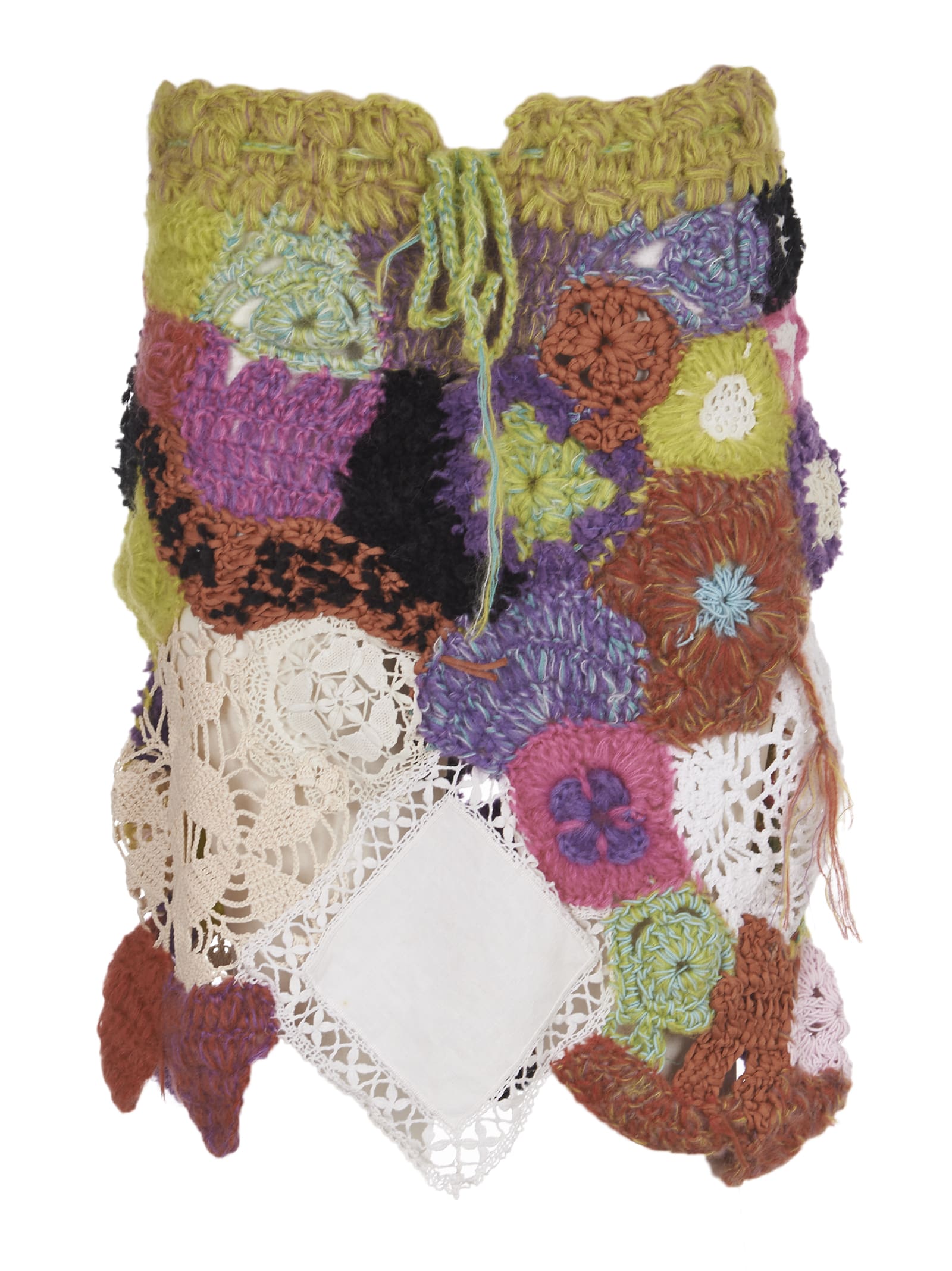 Marco Rambaldi Patchwork Crochet Skirt