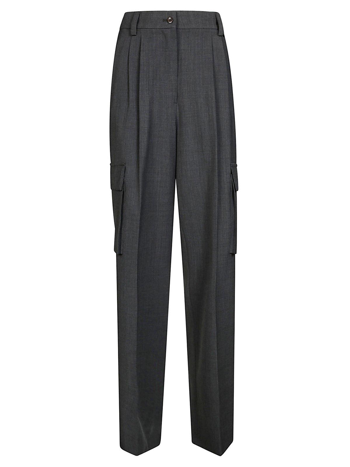 Shop Herno Pleated Cargo Pants In Grigio