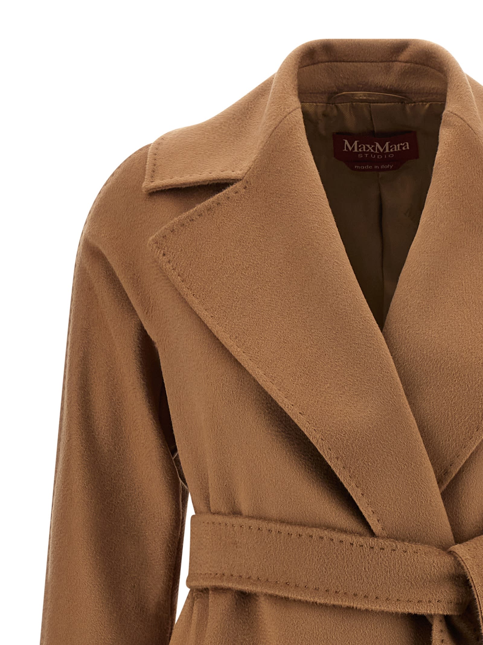 Max Mara Dravenna Coat In Brown