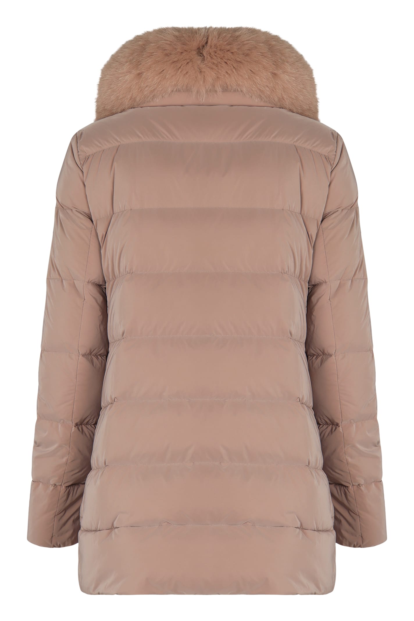 Moorer Dorado Fur Collar Down Jacket In Burgundy
