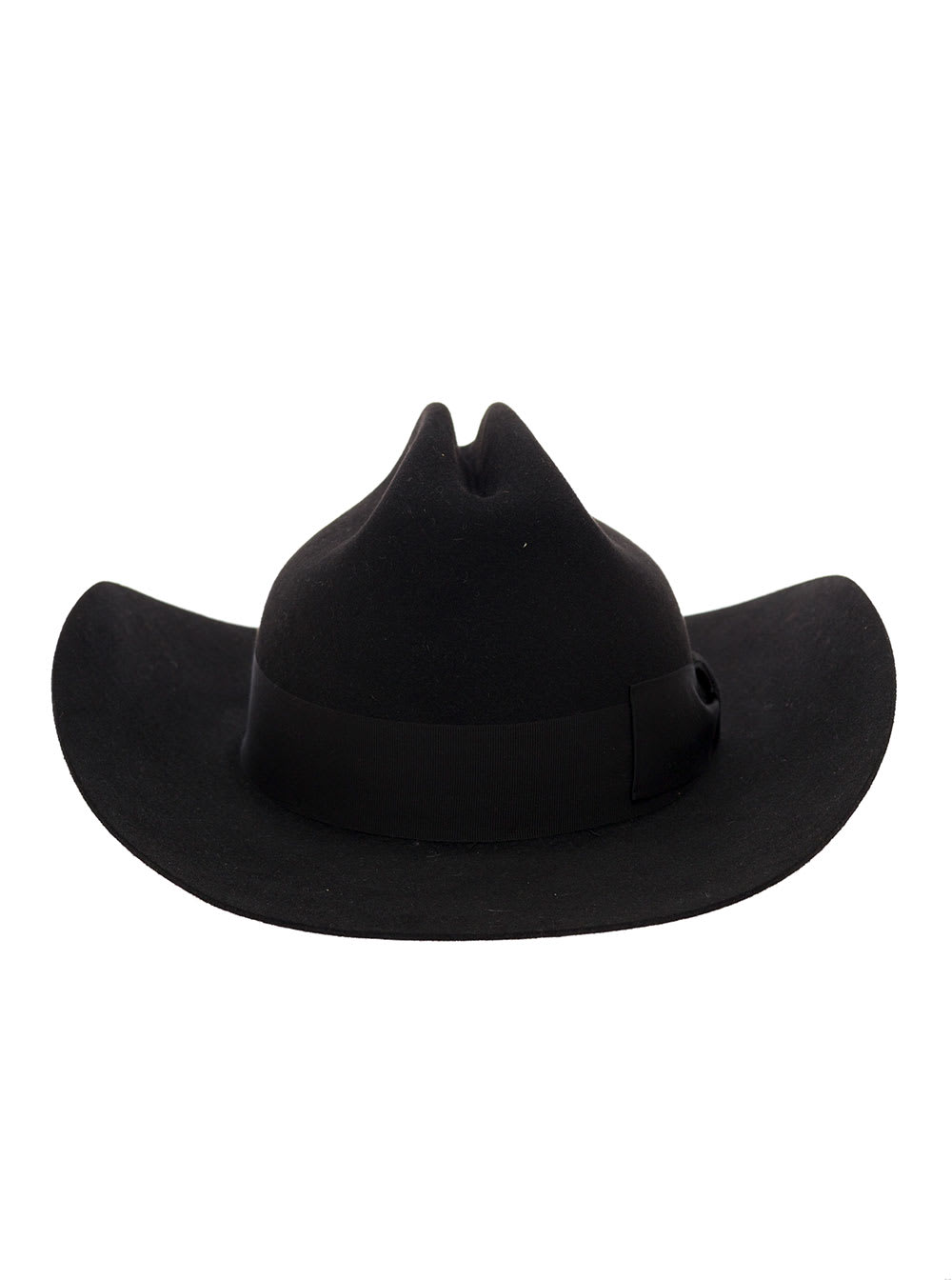 Gucci Womans Black Felt Large Brim Hat In Black