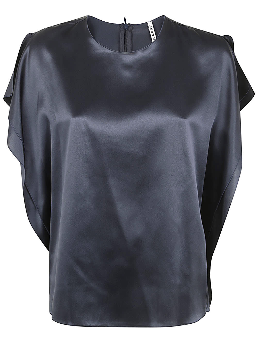 Shop Liviana Conti Volant Blouse In Ink