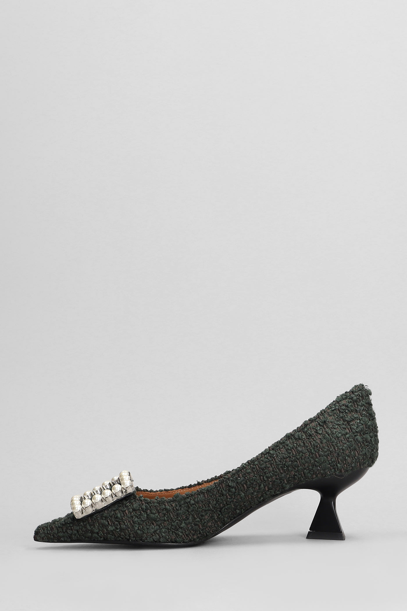 Shop Roberto Festa Evilly Pumps In Green Wool