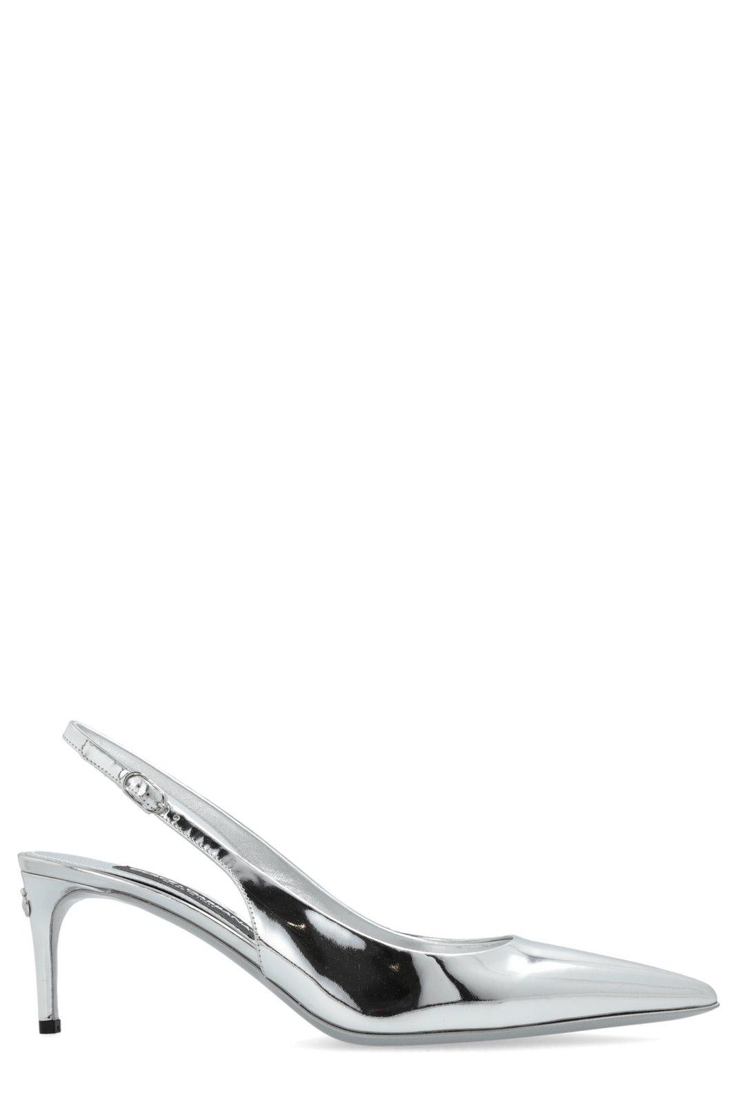 Dolce & Gabbana Dg Logo Plaque Slingback Pumps