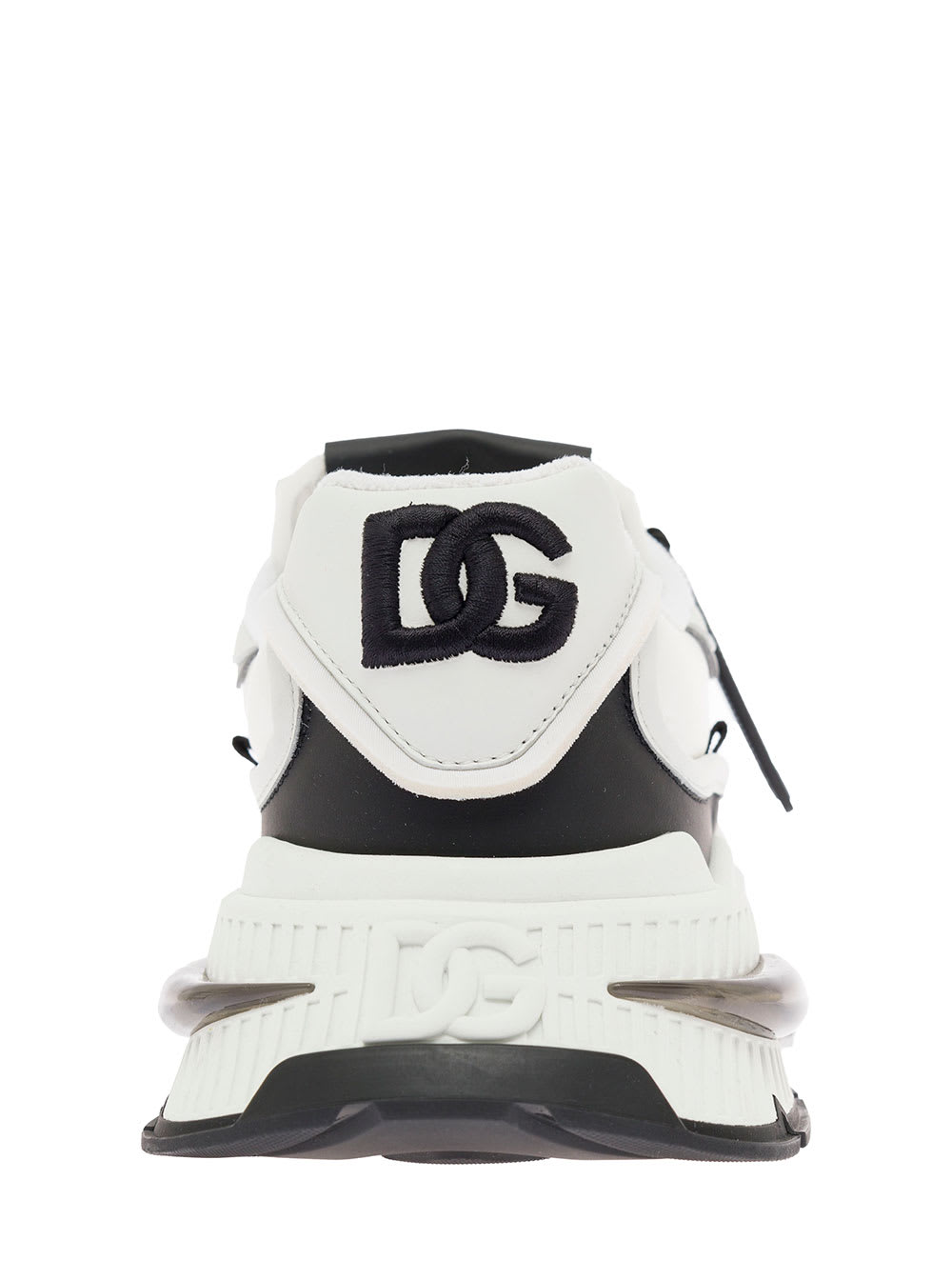 Shop Dolce & Gabbana Mens Airmaster Mix Of Materials Sneakers In White