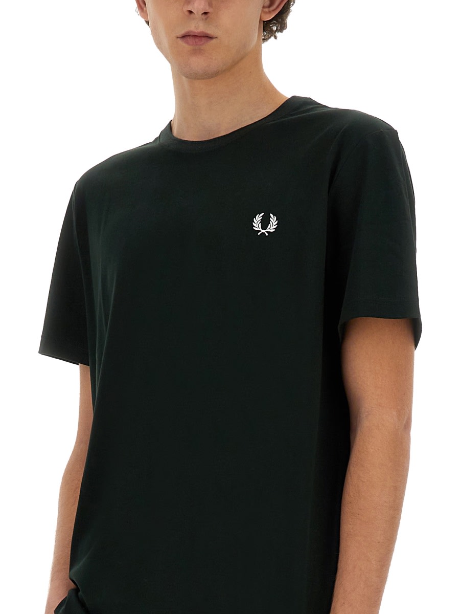 Shop Fred Perry T-shirt With Logo In Green