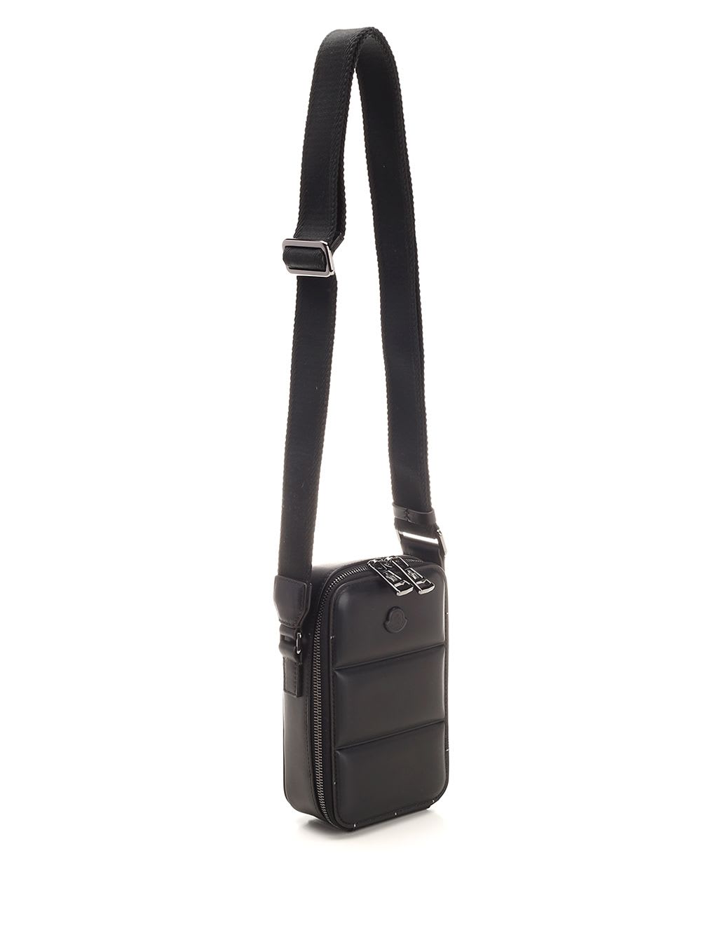 Shop Moncler Vertical Shoulder Bag In Black