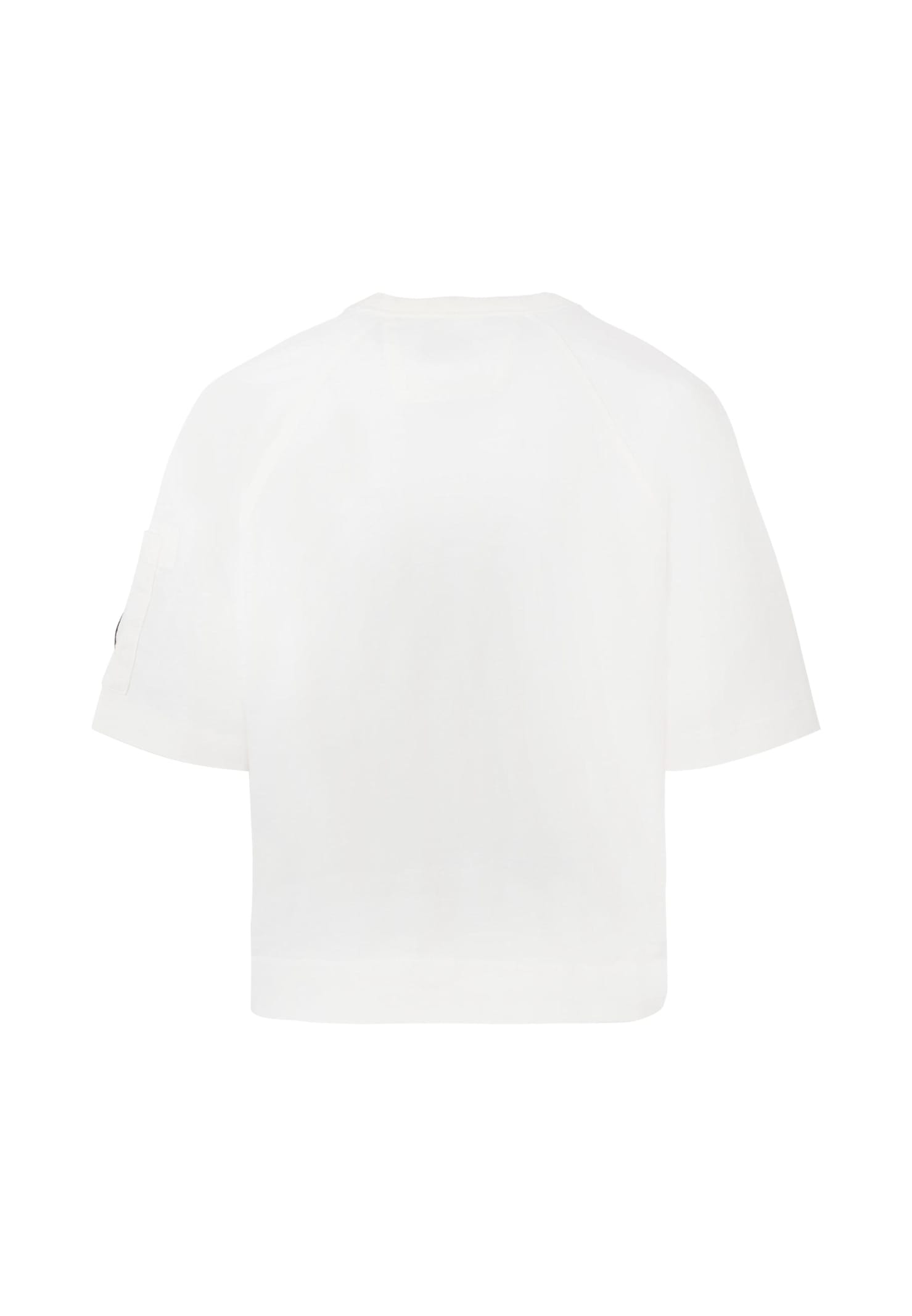 C.p. Company Undersixteen White T-shirt For Boy With Lens In White