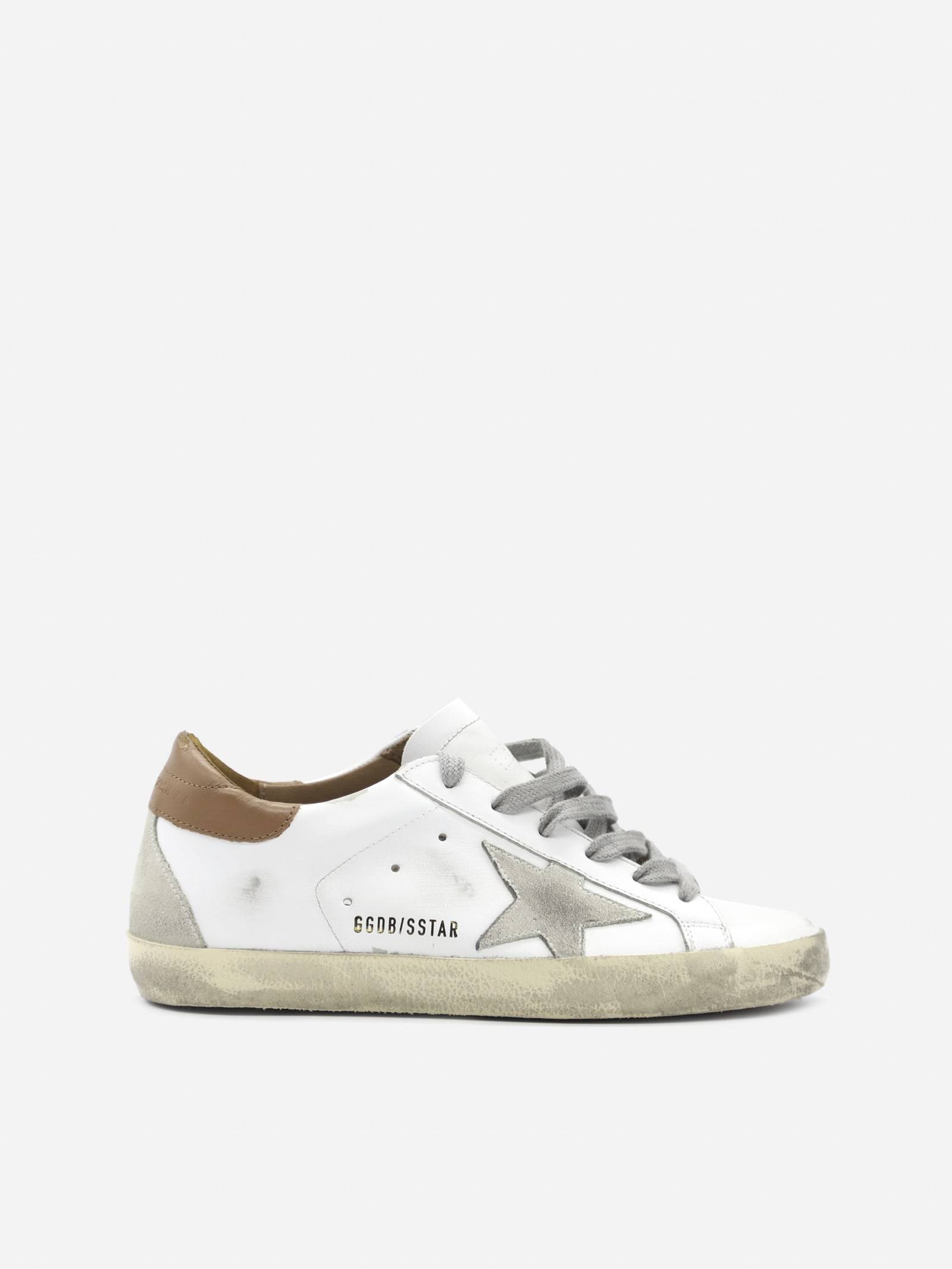 Golden Goose Superstar Sneakers In Leather With Contrasting Inserts