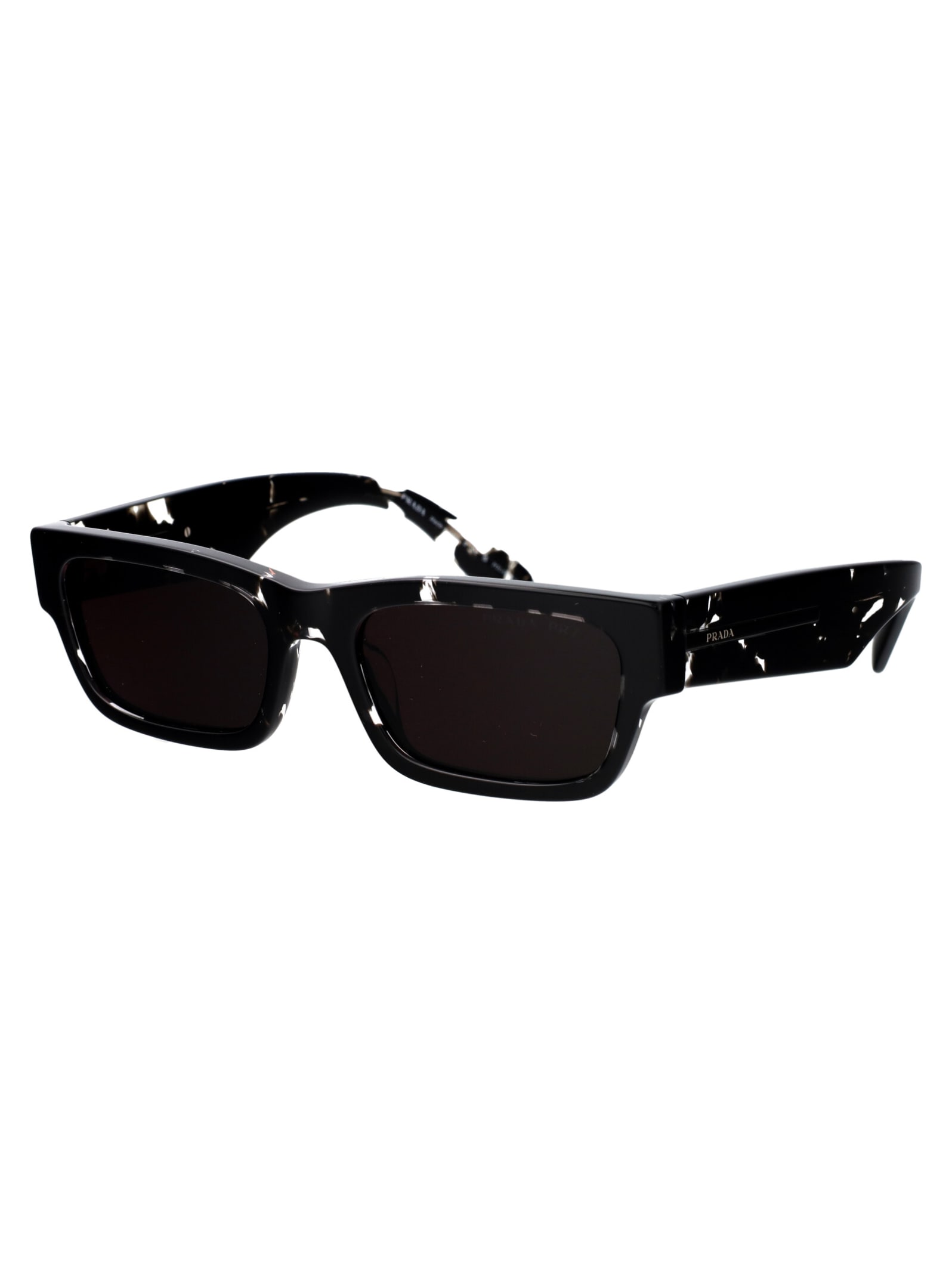 Shop Prada 0pr A03s Sunglasses In 15o70c Havana Black Transparent