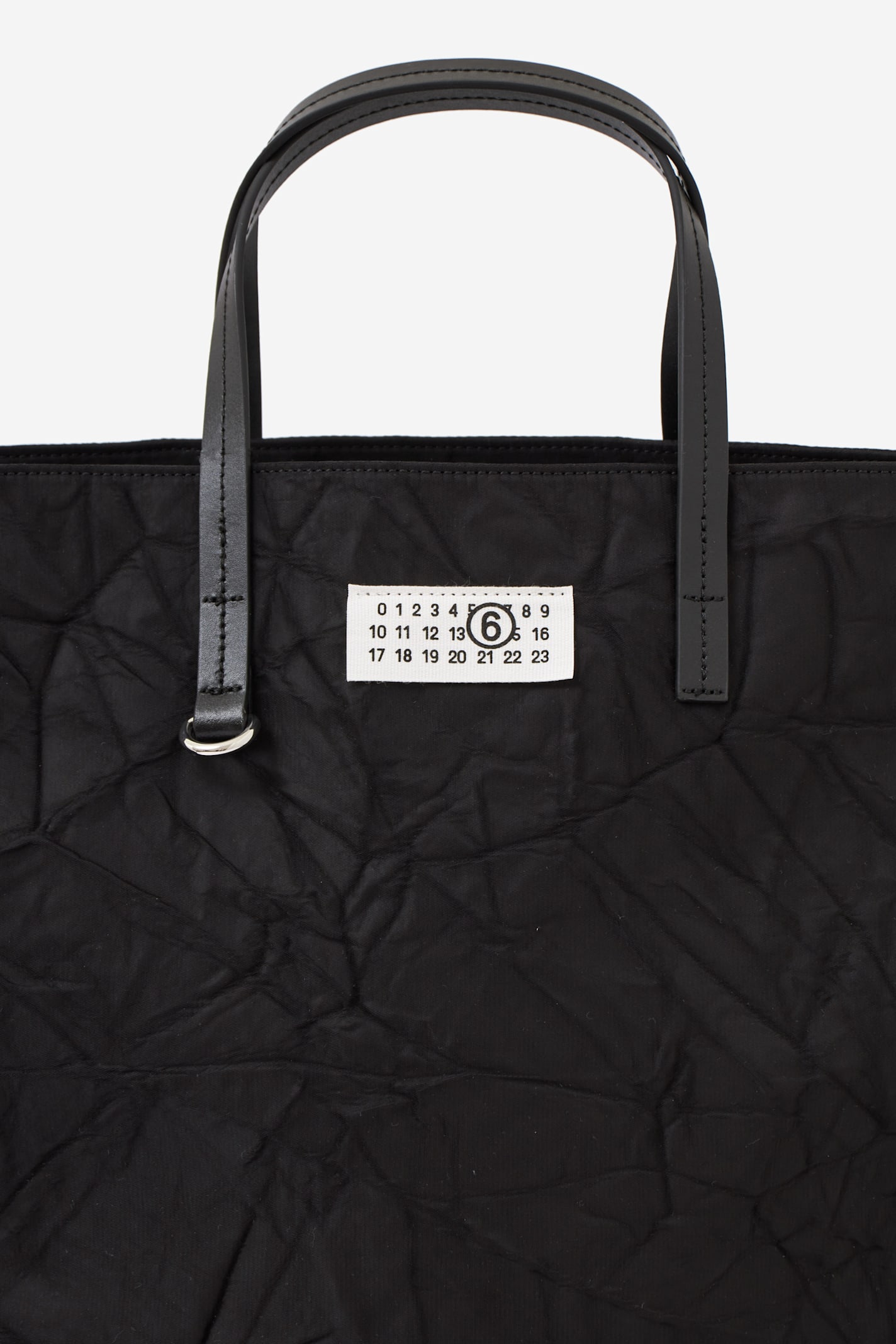 Shop Mm6 Maison Margiela Shopping Wrinkle Bag In Black