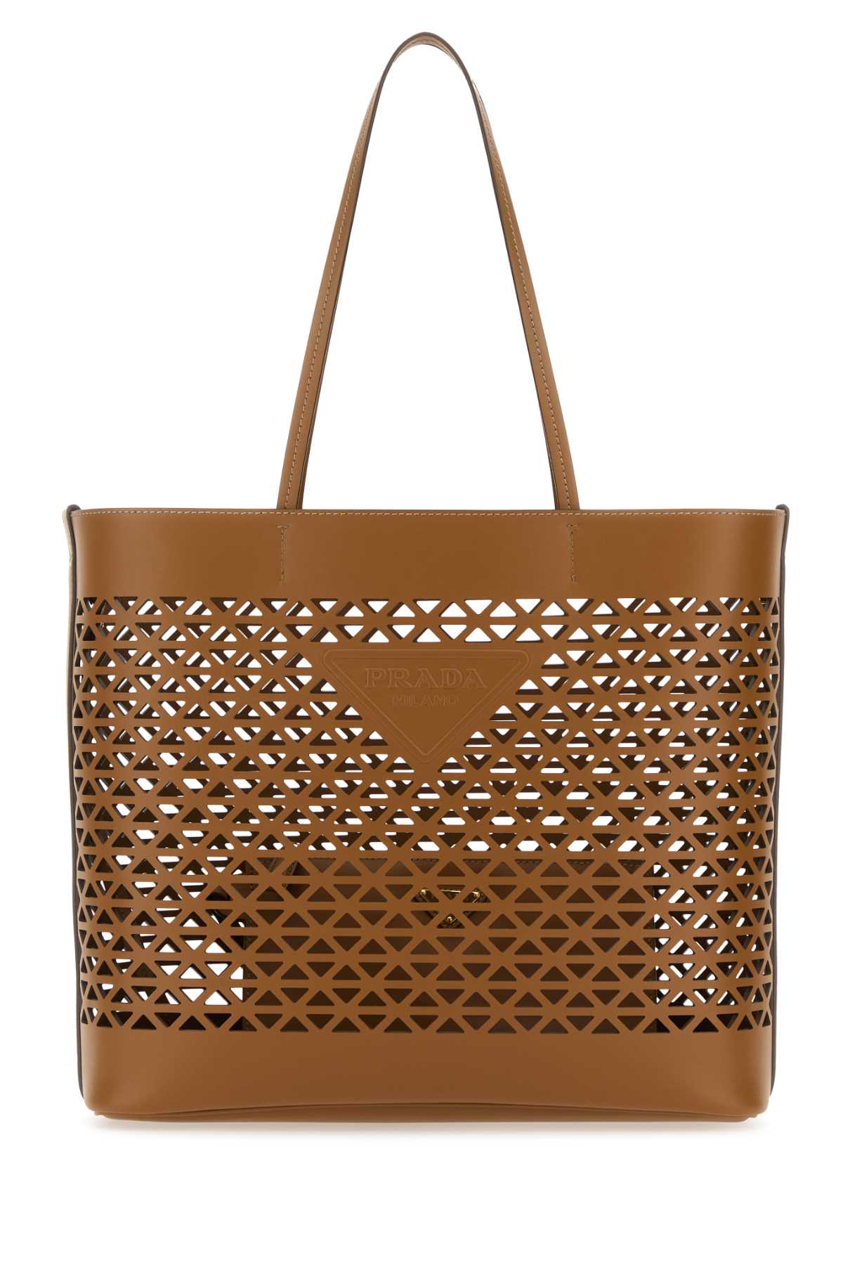 Shop Prada Caramel Leather Shopping Bag In Caramel0