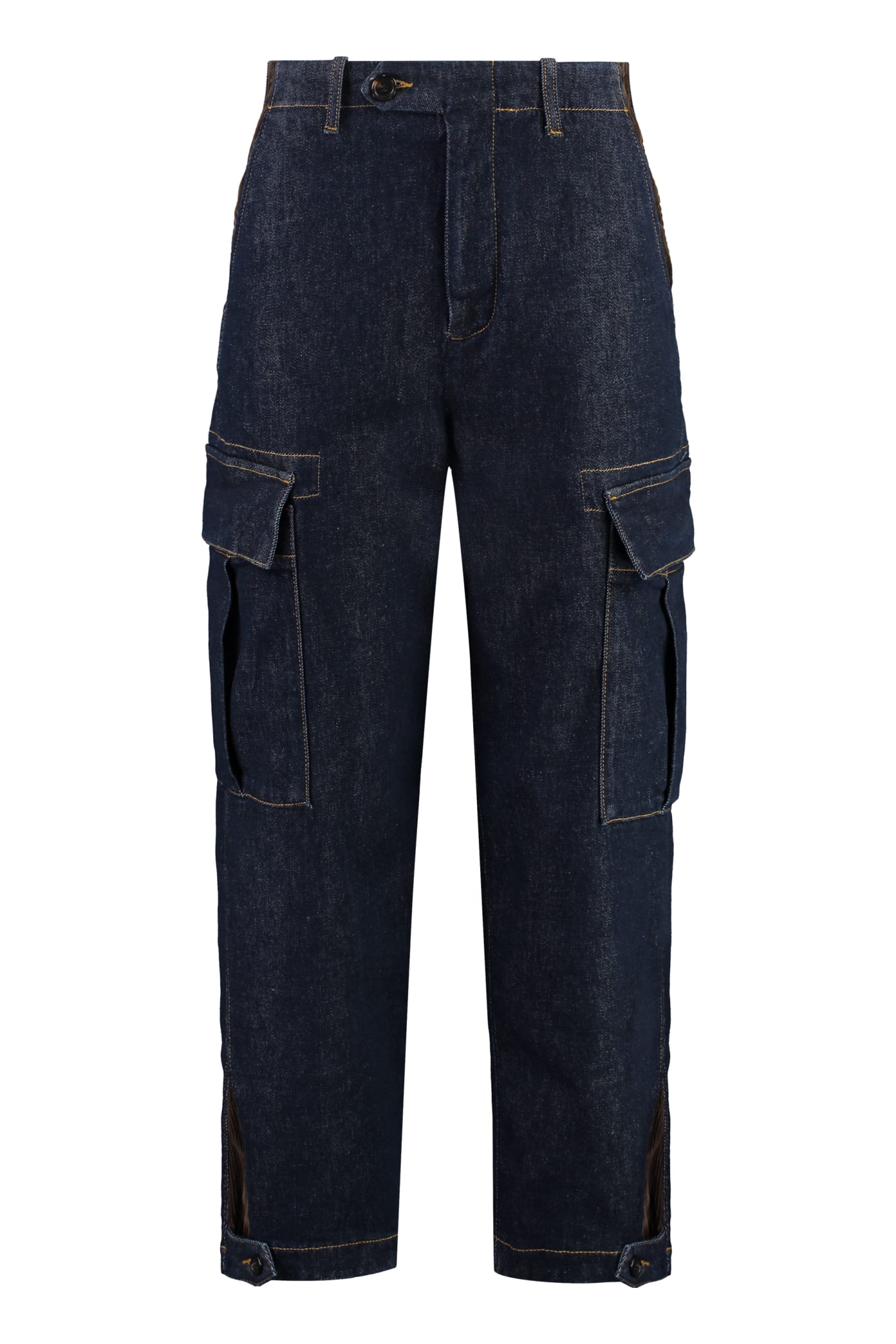 Shop Pinko Sonata Cargo Jeans In Blue