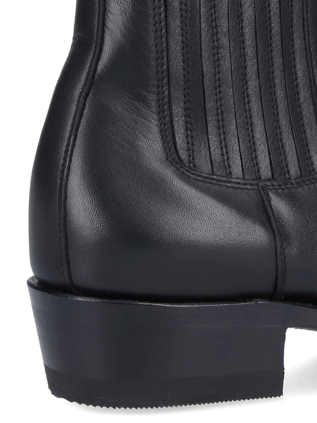 Hereu Agulla Square Toe Chelsea Boots In Black