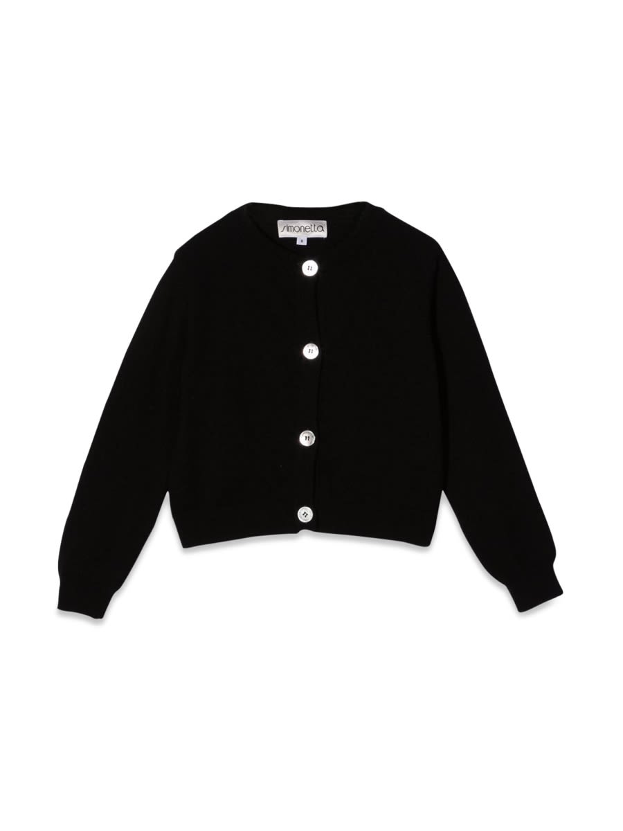 Simonetta Kids' Cardigan In Lana In Black