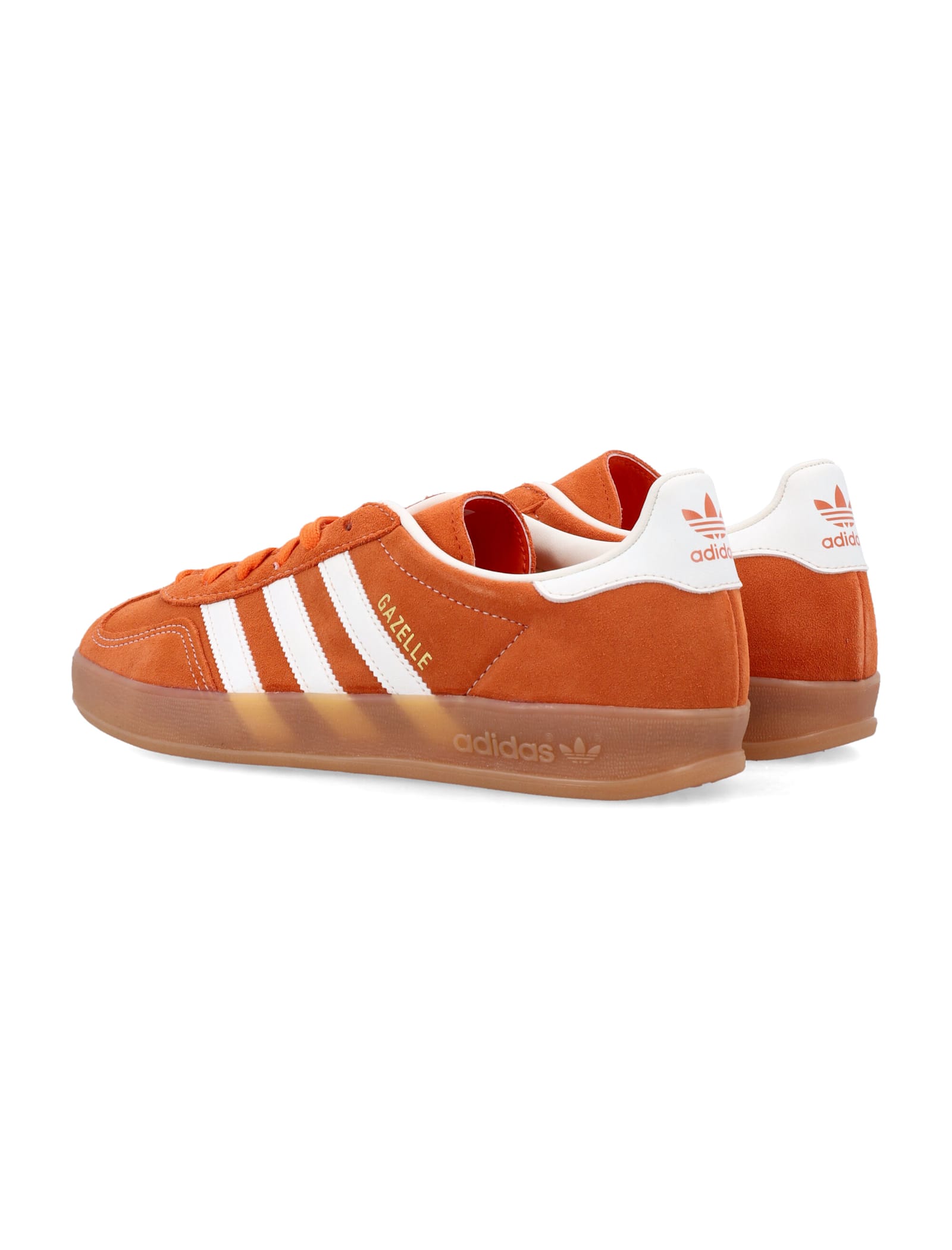Adidas Originals Gazelle Indoor Leather Sneakers In Orange