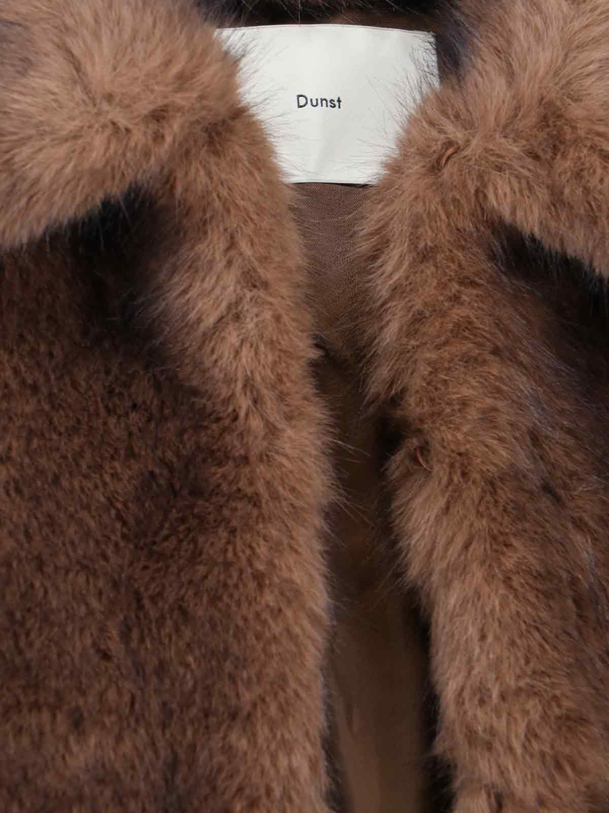 Dunst Faux Fur Jacket In Brown