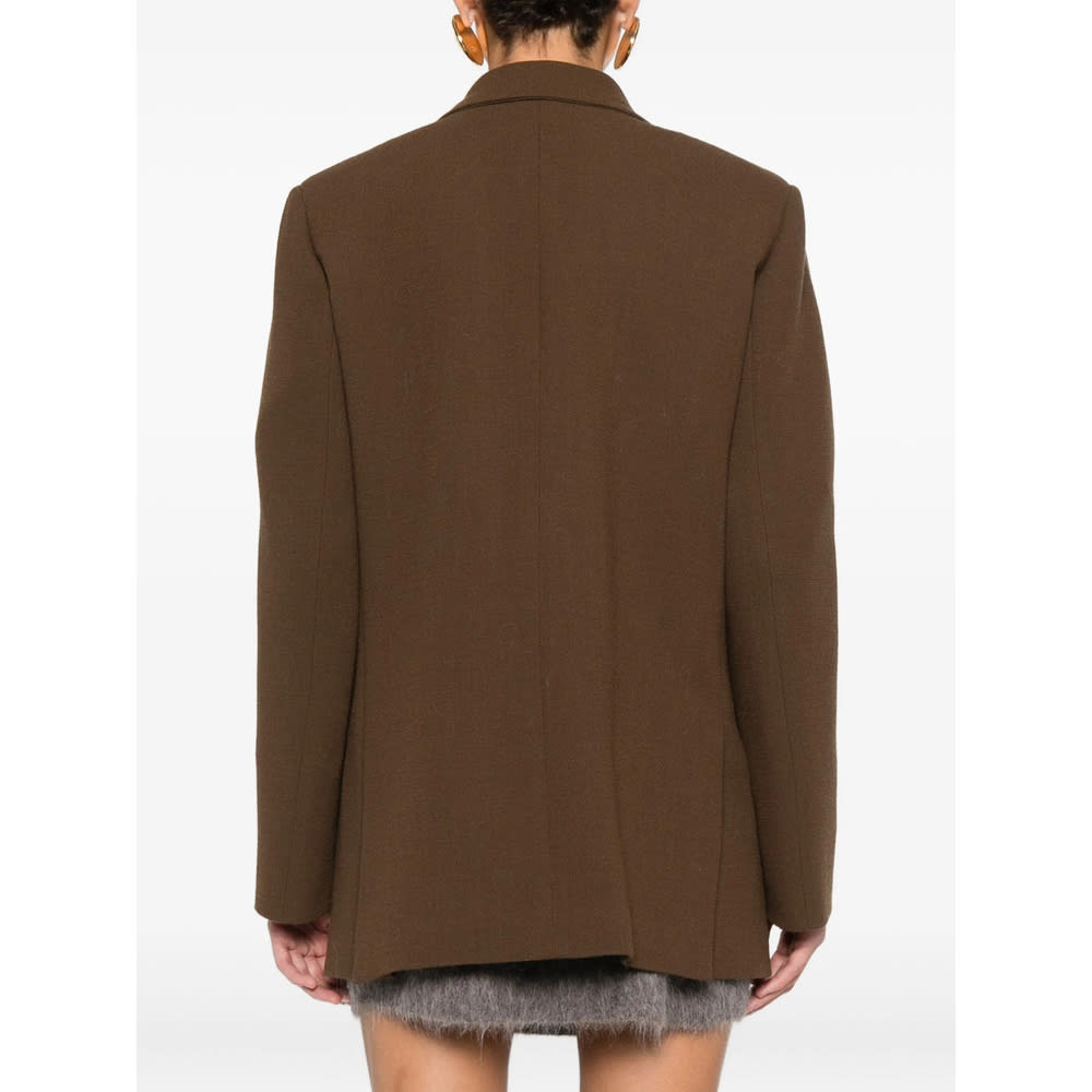 Blazé Milano Long-sleeved Suit Jacket In Brown