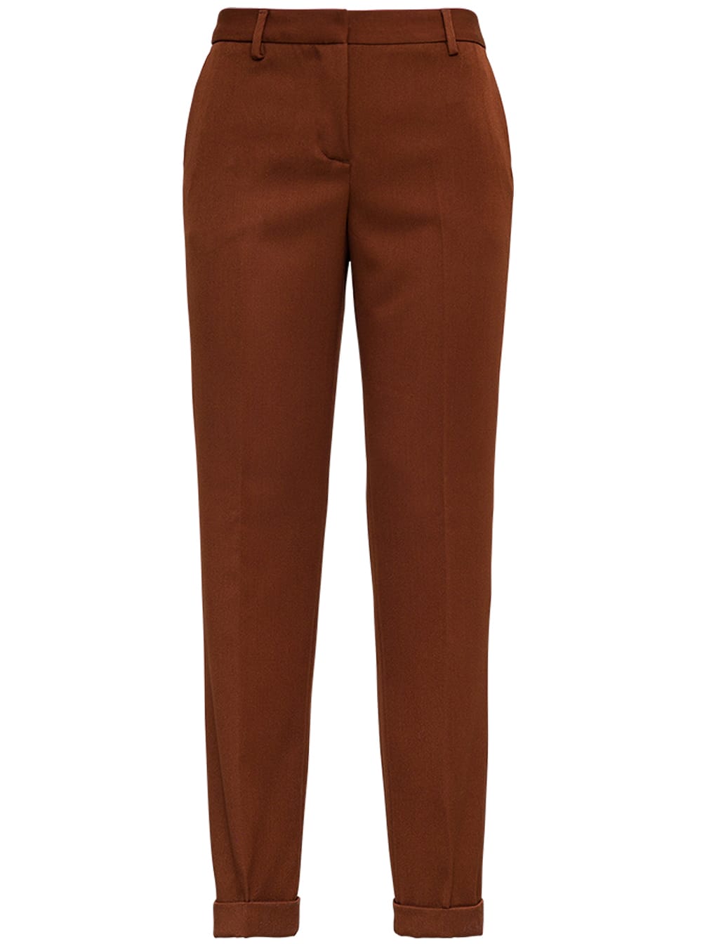 Tonello Brown Tailored Pants In Viscose Blend