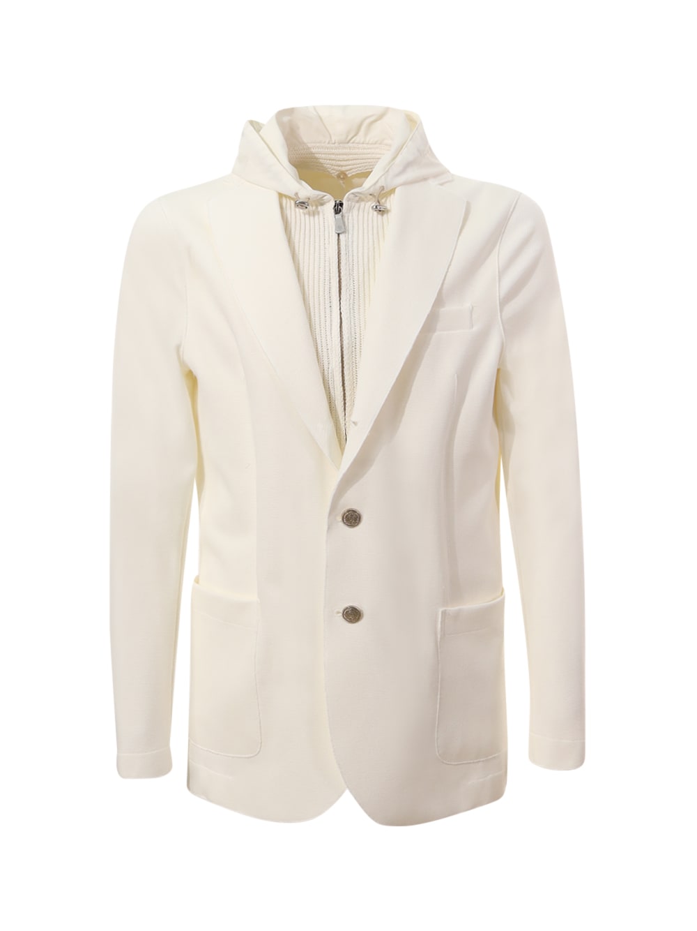 Eleventy Single-breasted Jacket In White