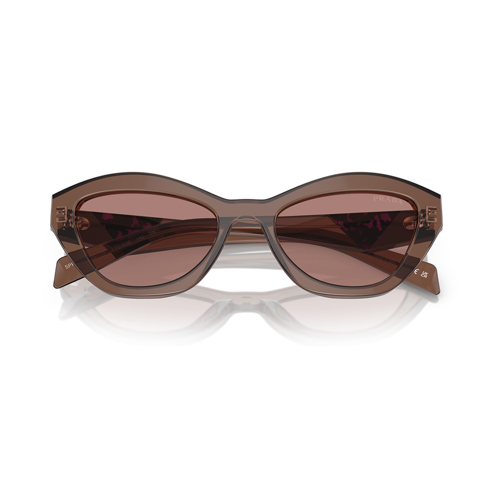 Shop Prada Sunglasses In Marrone Trasparente/marrone Chiaro