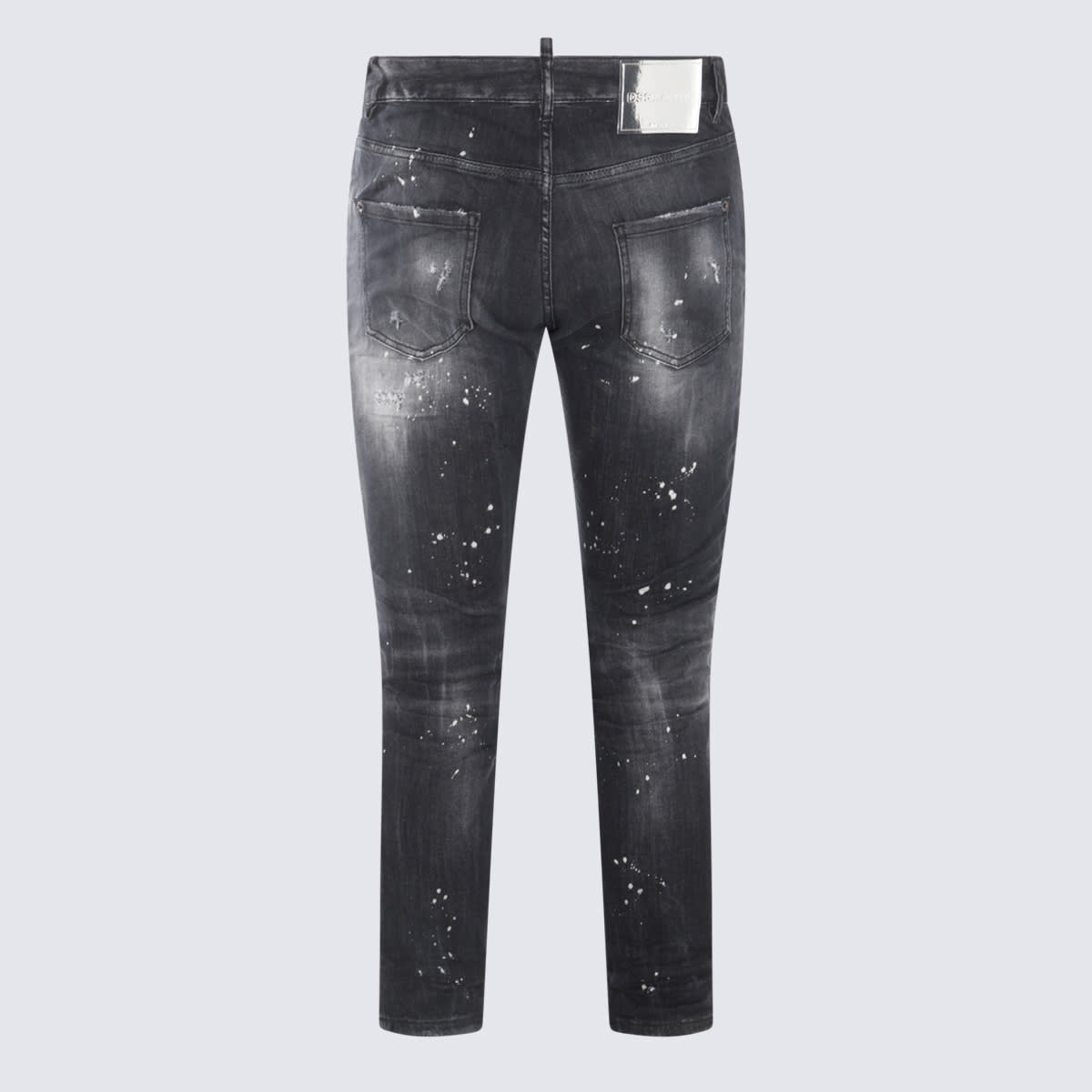 Shop Dsquared2 Black Cotton Denim Jeans