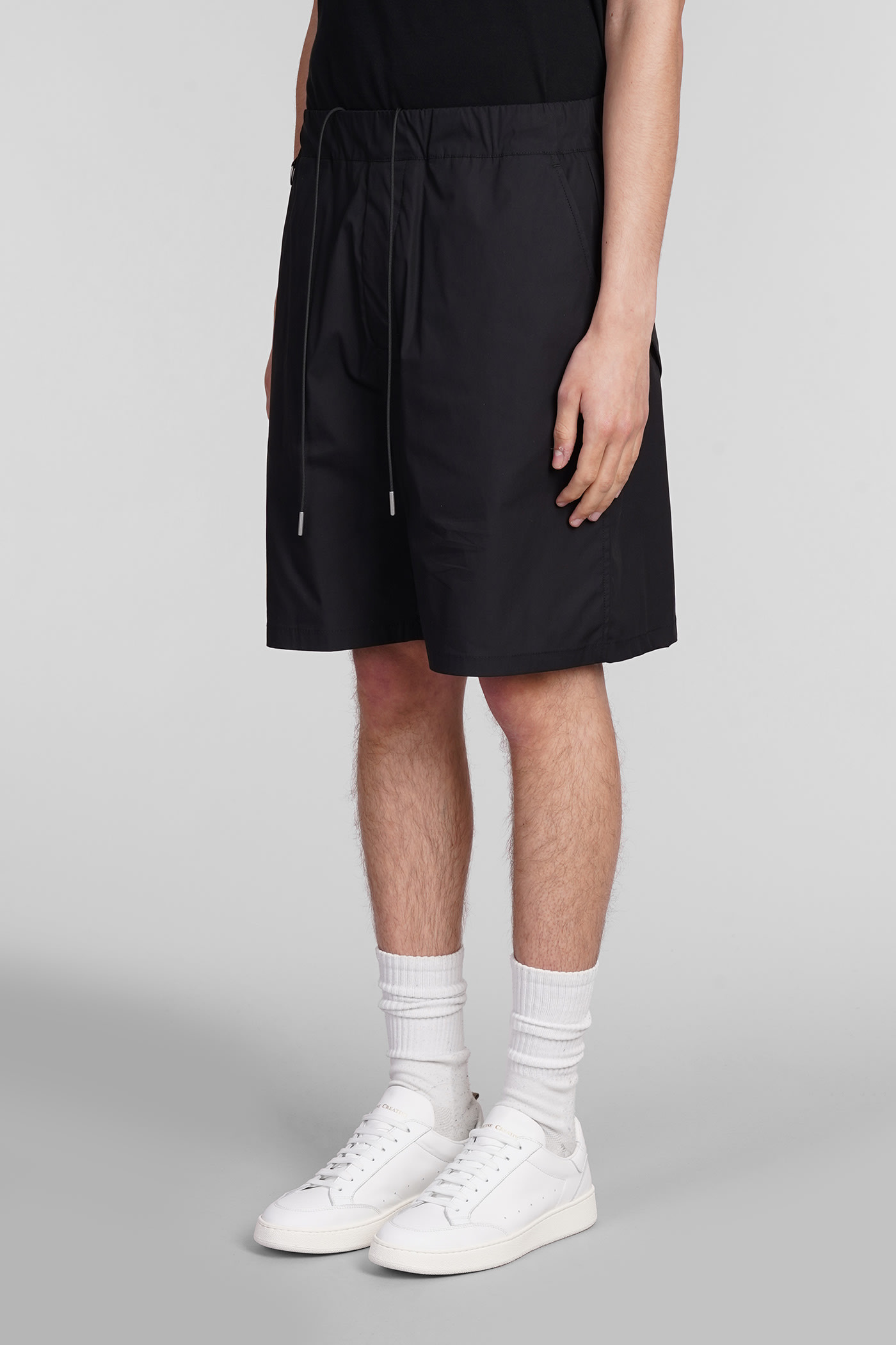 Shop Low Brand Combo Shorts In Black Cotton