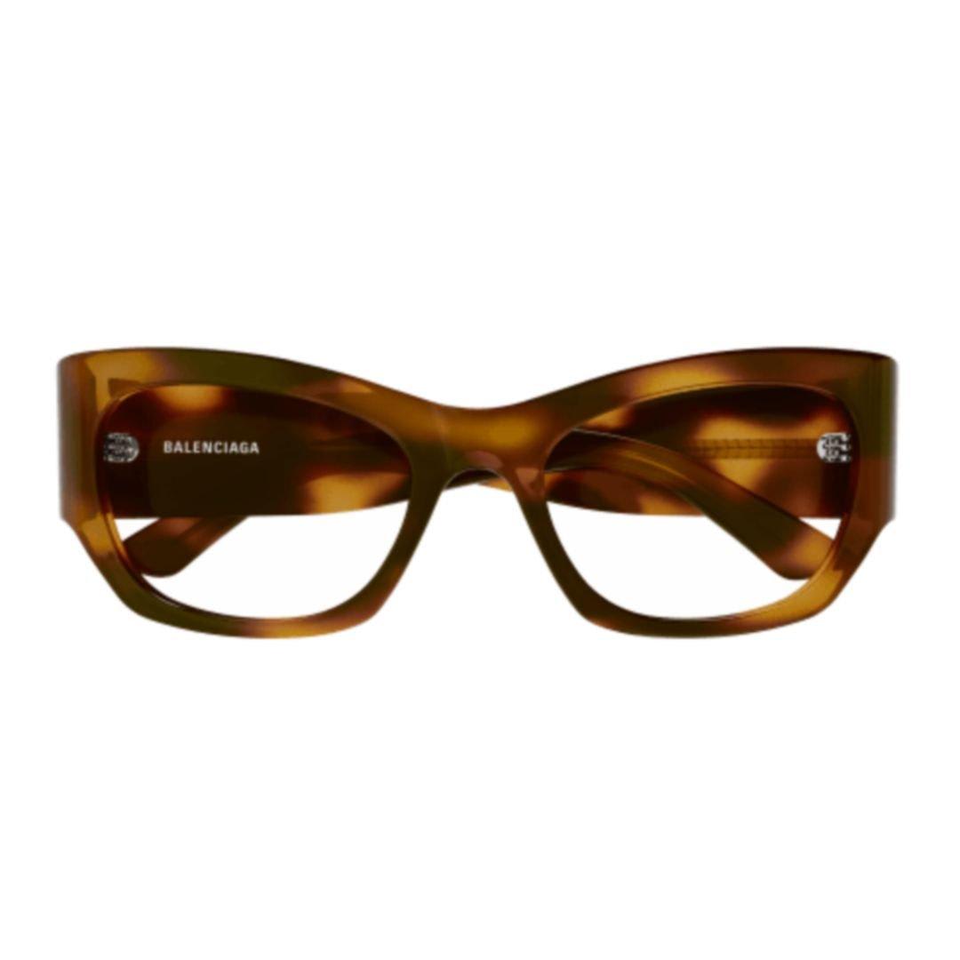 Shop Balenciaga Cat-eye Frame Glasses In 003 Havana Havana Transpa