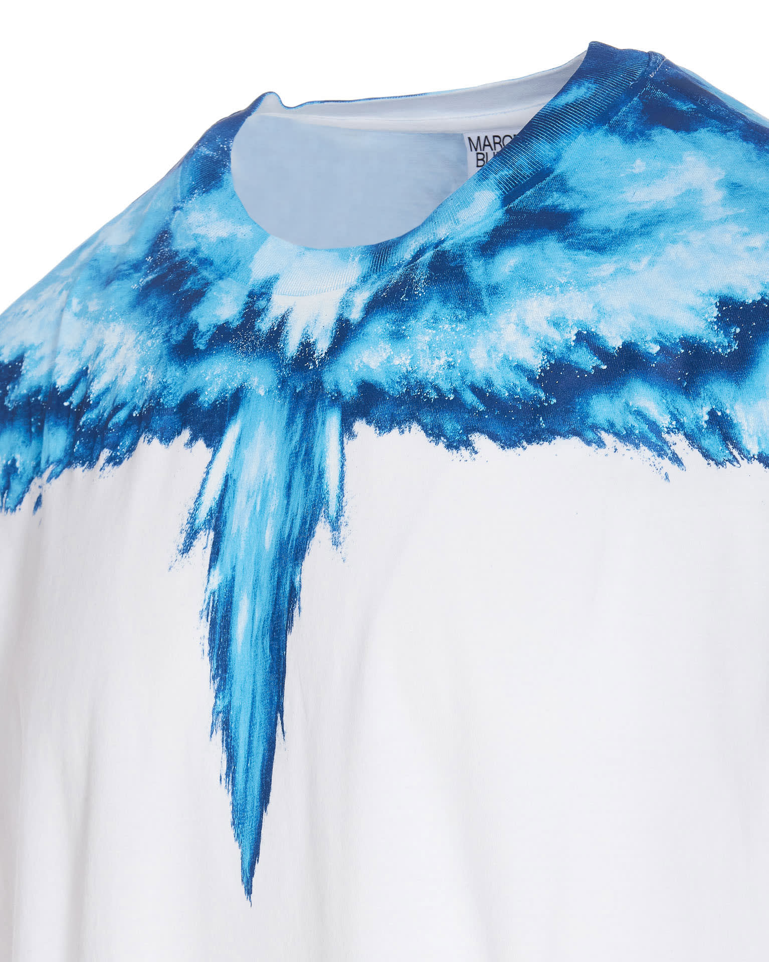 Shop Marcelo Burlon County Of Milan Colordust Wings Oversize T-shirt In Bianco Azzurro