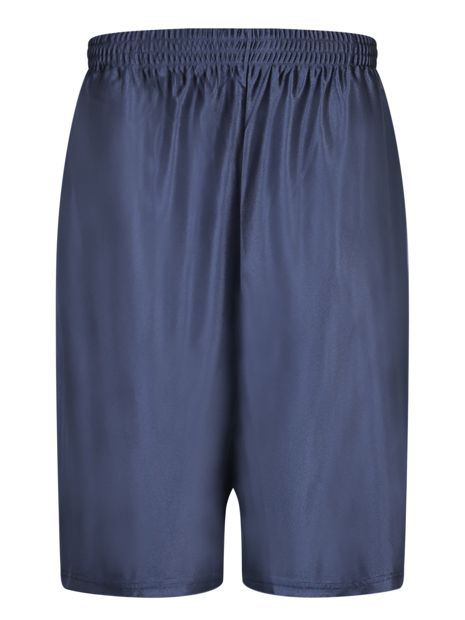 unity Sports Icon Dark Blue Basket Shorts With Unity Motif In Laminated Jersey Man