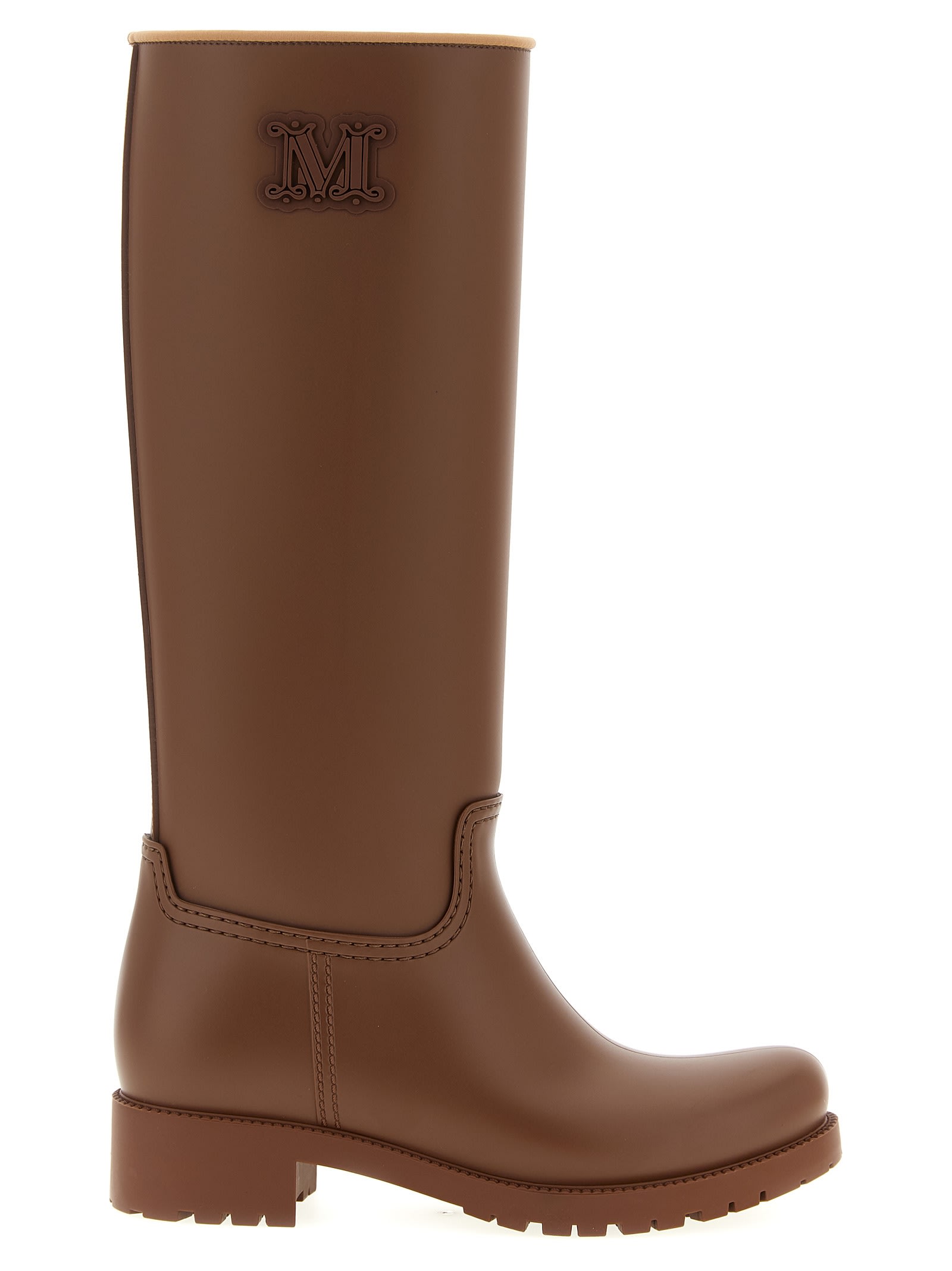 Max Mara Rain Boots In Brown