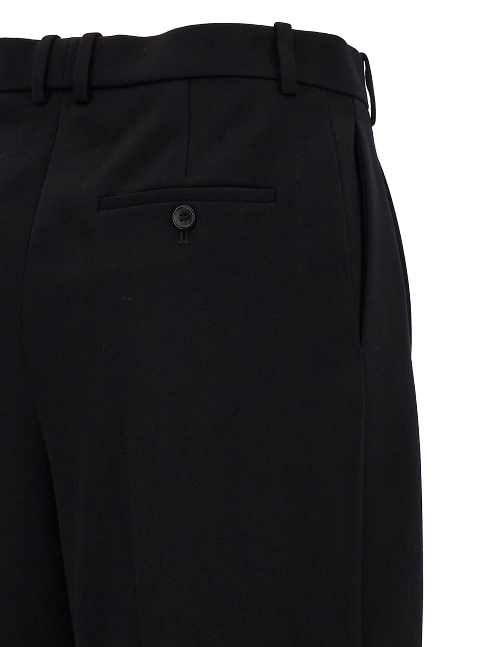 Shop Saint Laurent Grain De Poudre Pants In Nero