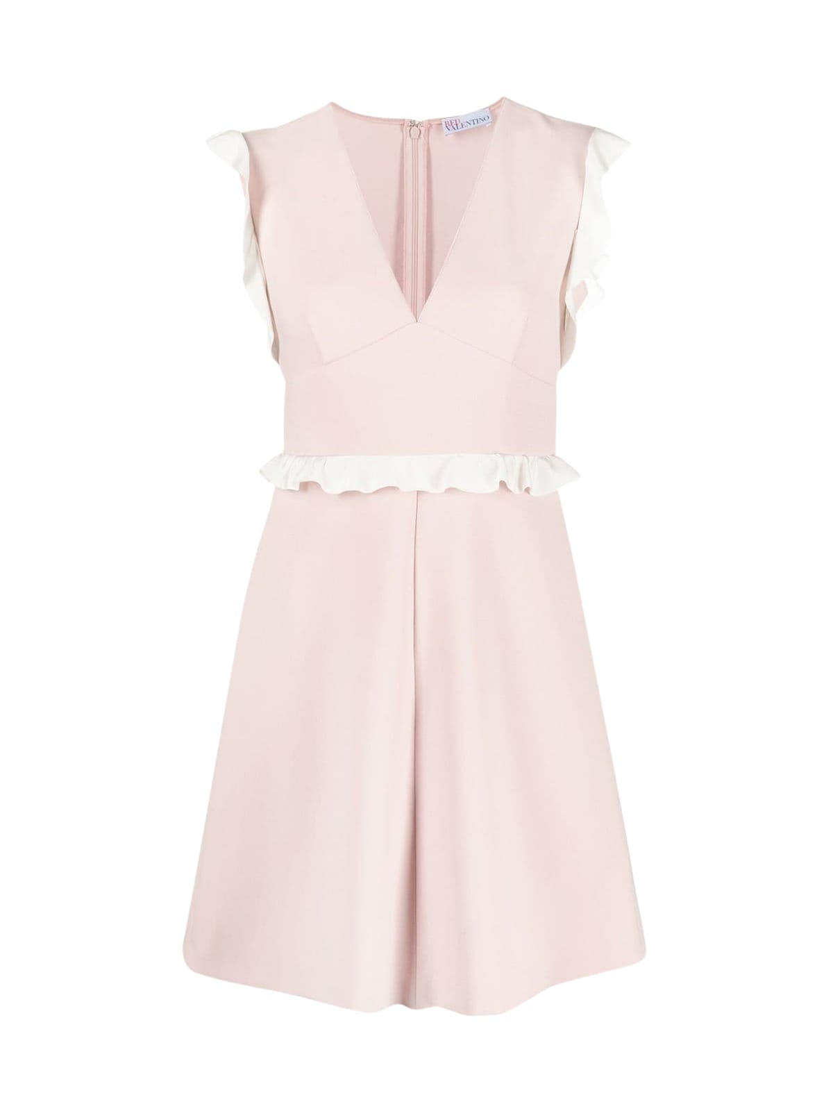Red Valentino Mini Dress In New Rose Milk
