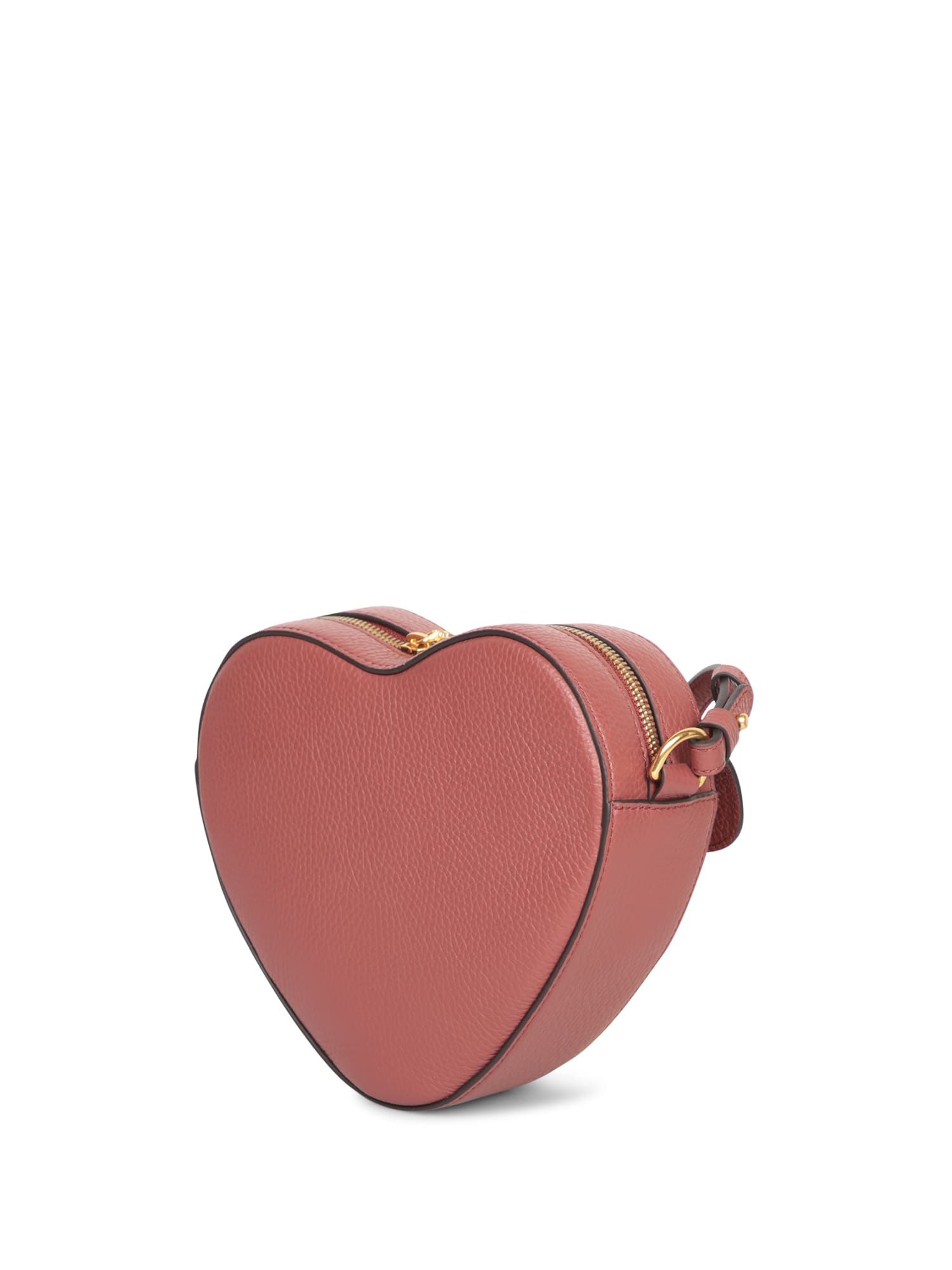 Shop Coccinelle Beat Soft Heart Leather Bag Brandy In Bordeaux