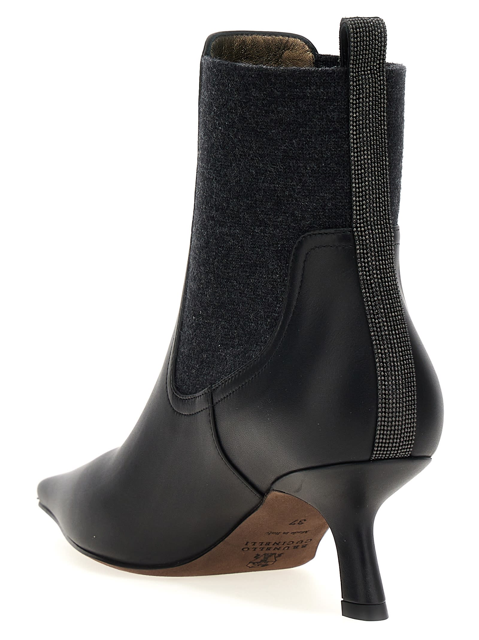 Shop Brunello Cucinelli Monile Ankle Boots In Black