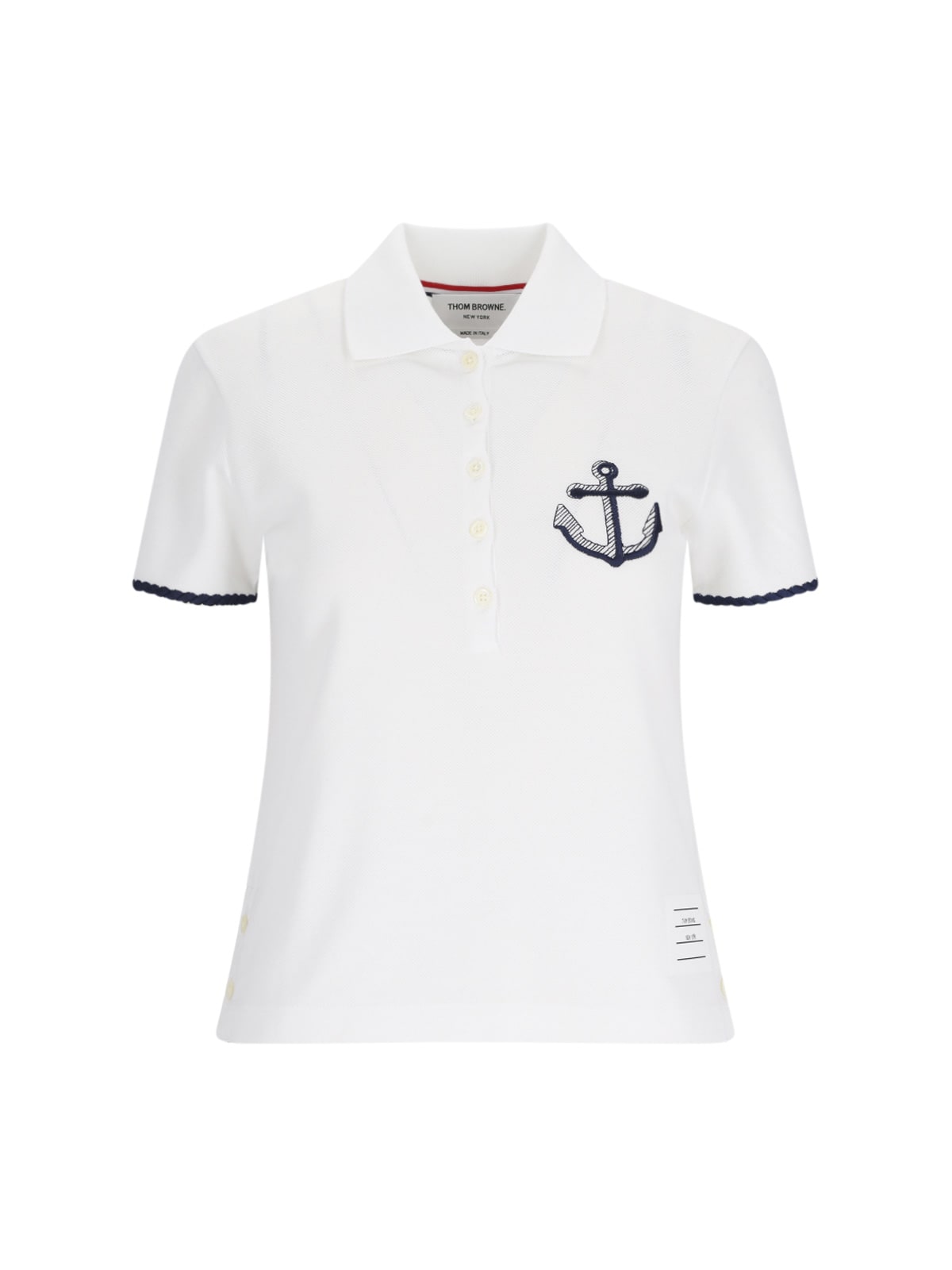 Shop Thom Browne Polo Anchor In White