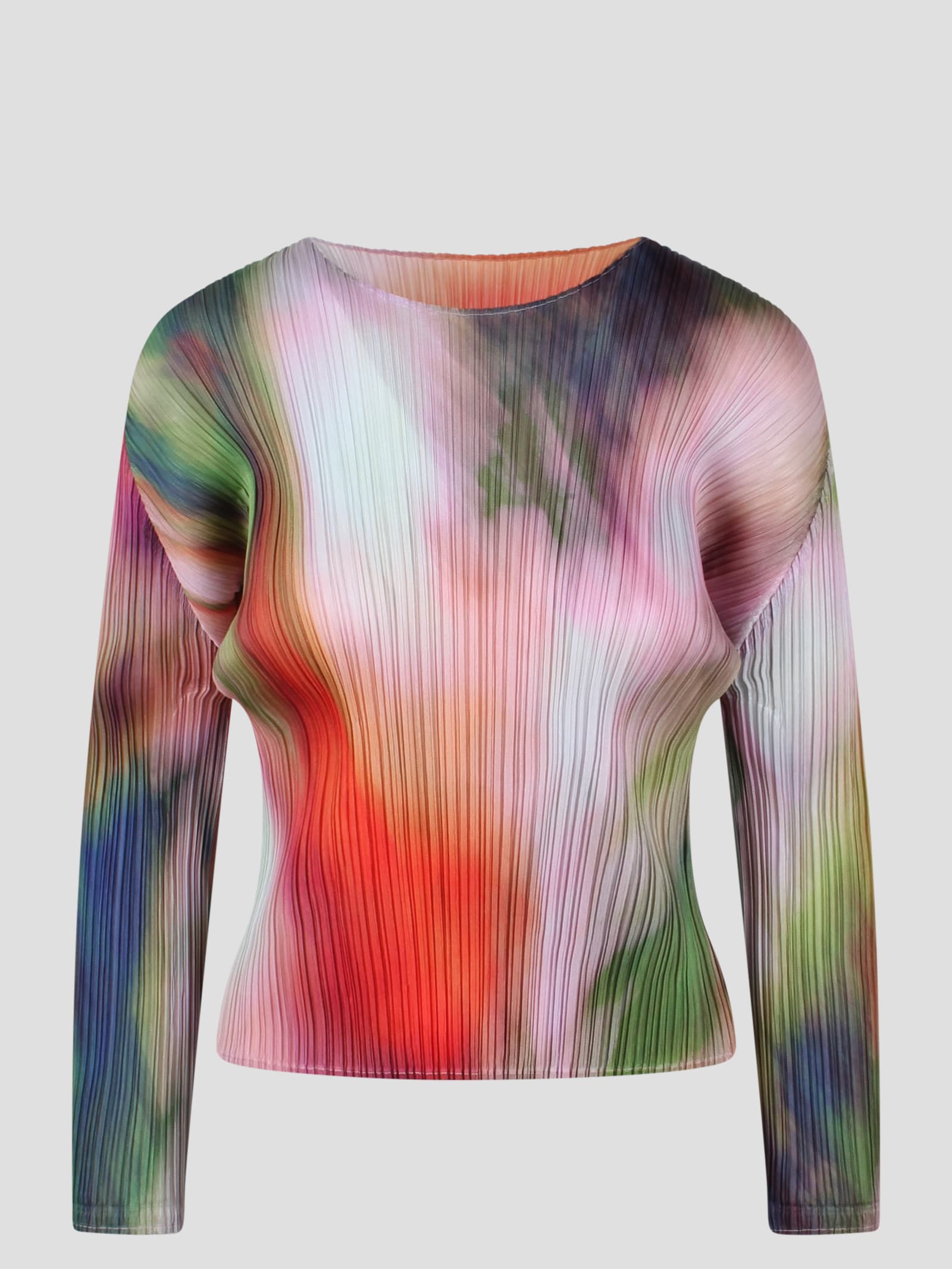 Shop Issey Miyake Turnip & Spinach Top In Multicolour