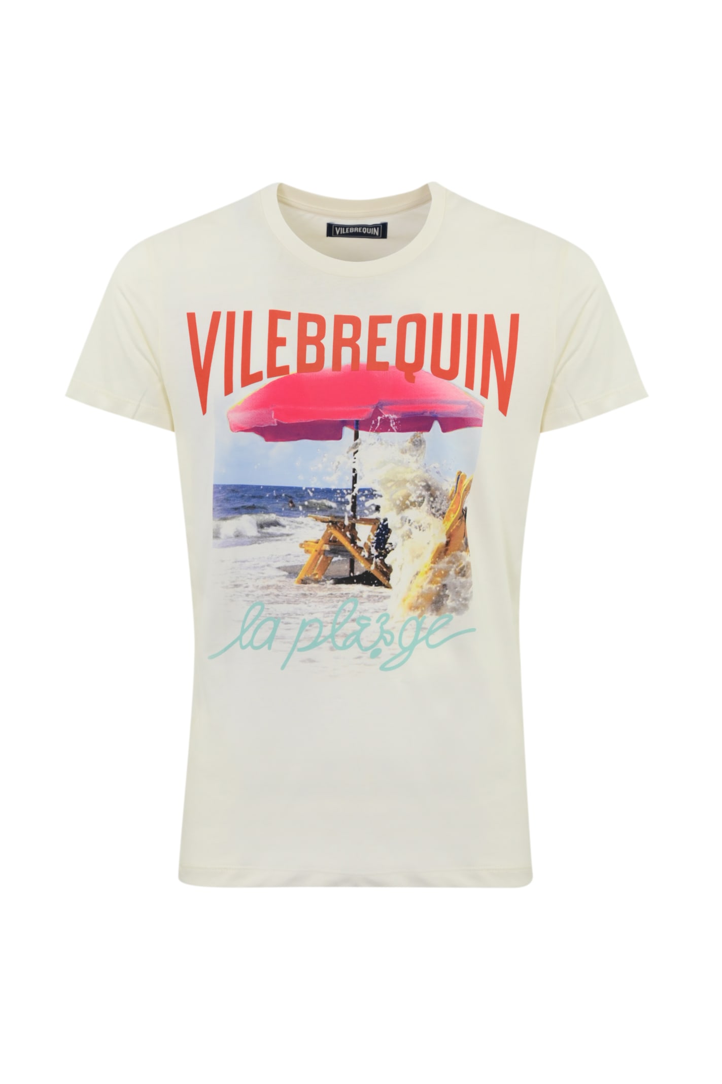 Shop Vilebrequin T-shirt With Print In Off White