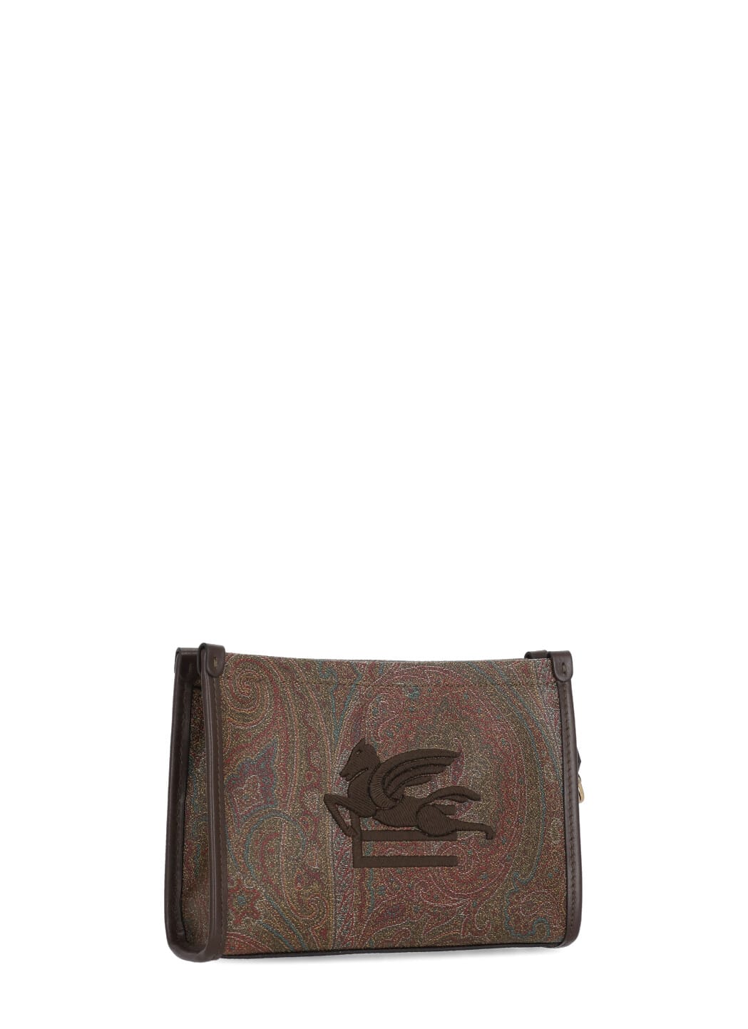 Shop Etro Paisley Pochette In Brown