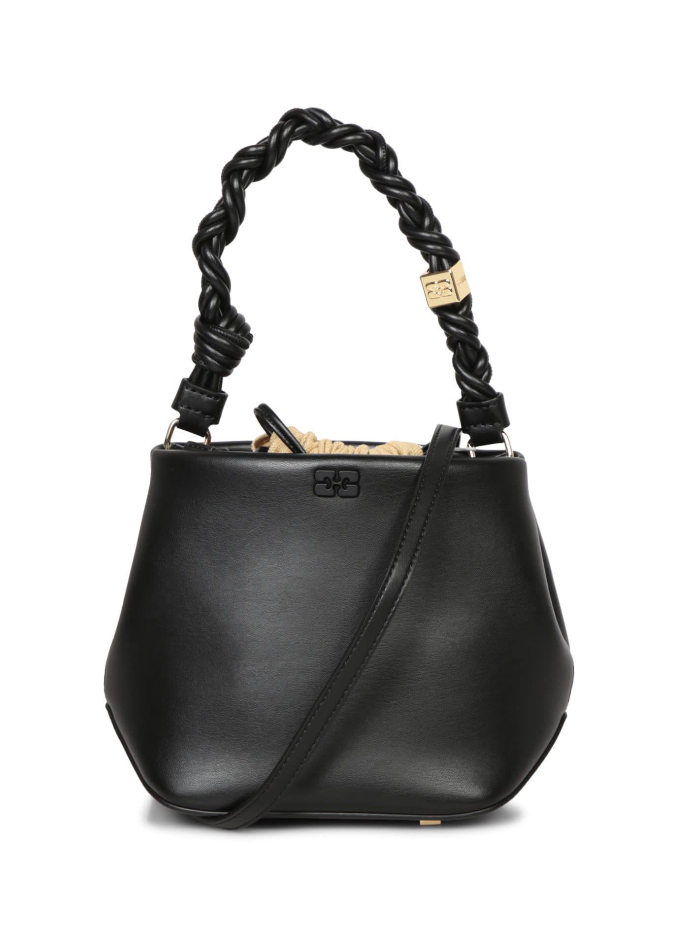 Shop Ganni Bou Bucket Black Bag