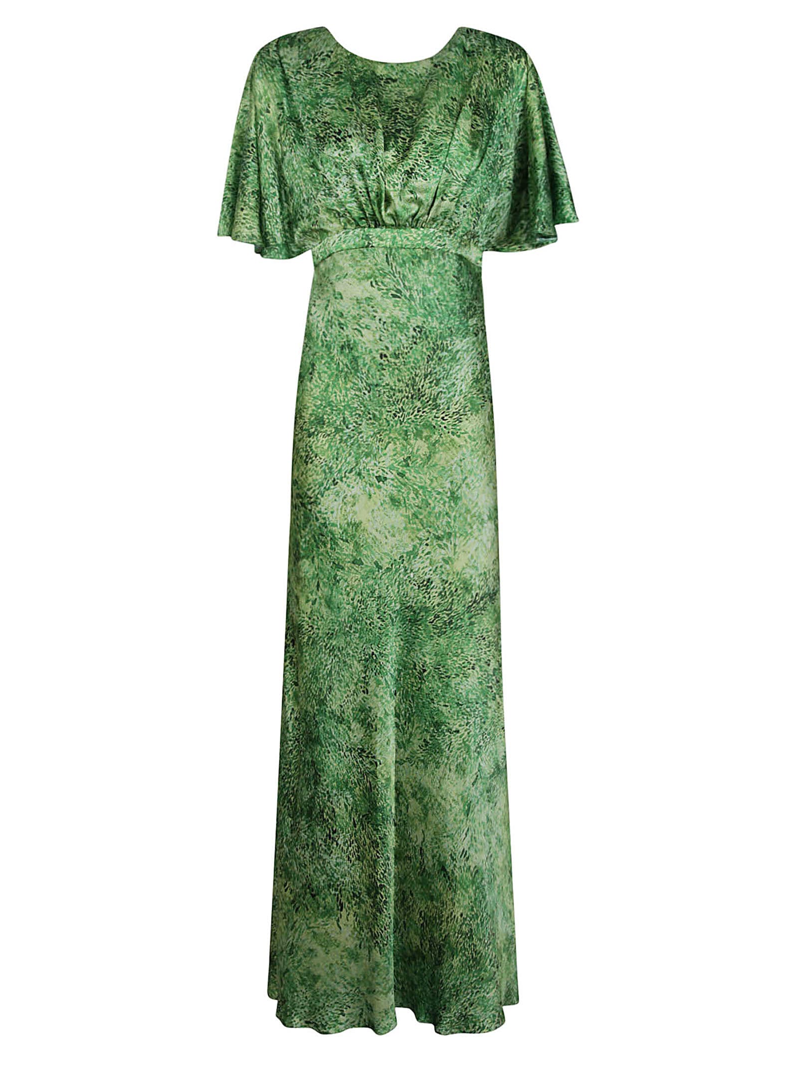 Shop Saloni Dresses In Fantasia Verde